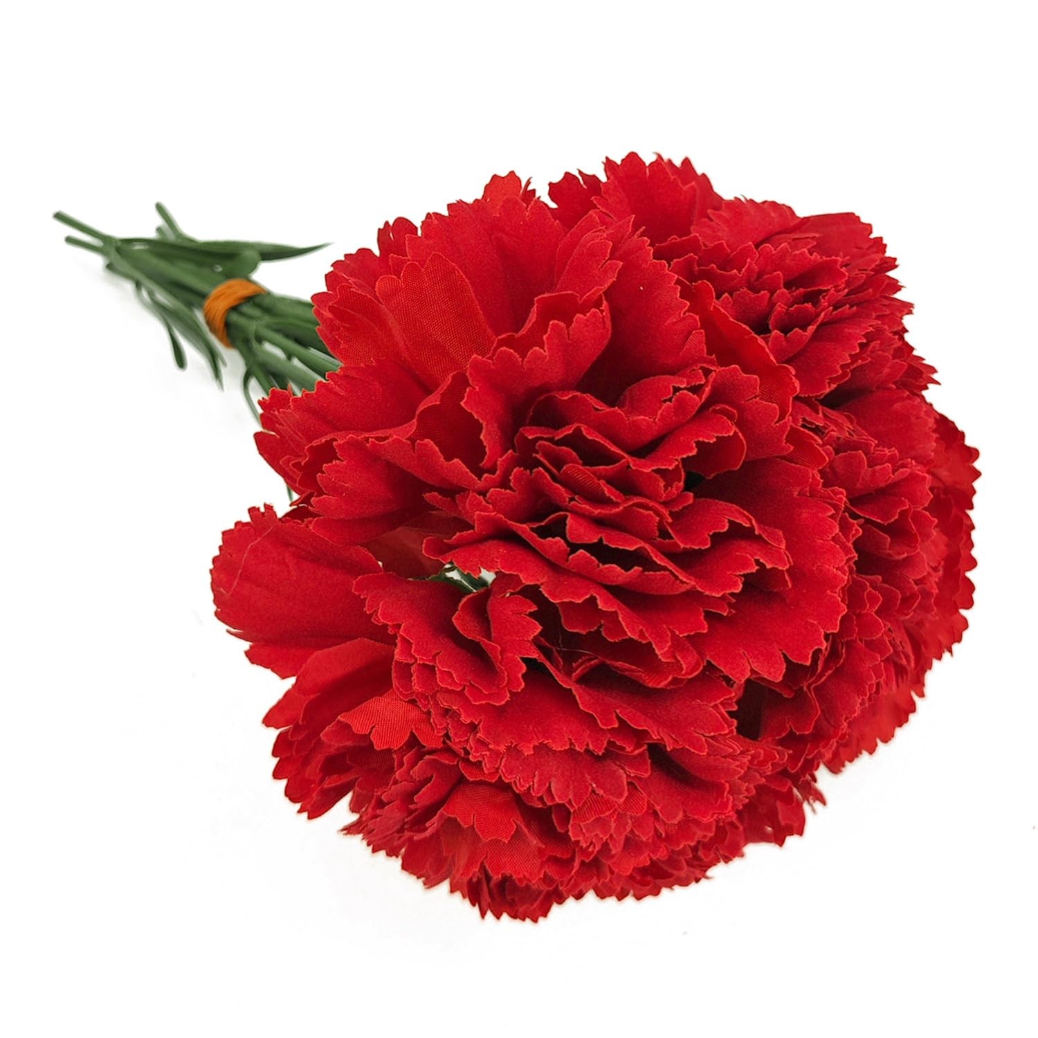 Artificial Flowers Dark Red Carnation 6 pcs
