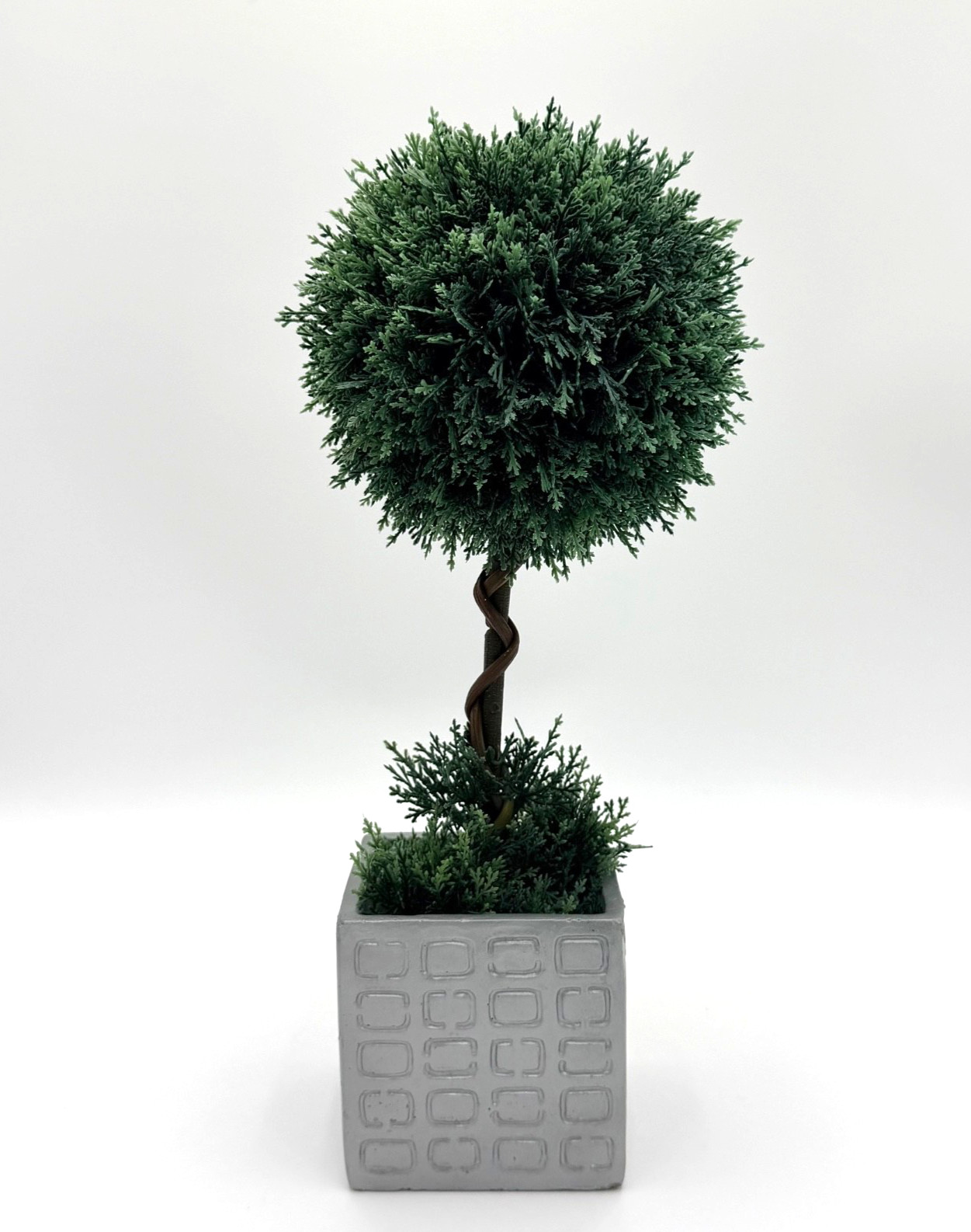 Artificial Topiary Tree Twisted in Pot Faux Plant Home Decor Greenery Pre Owned