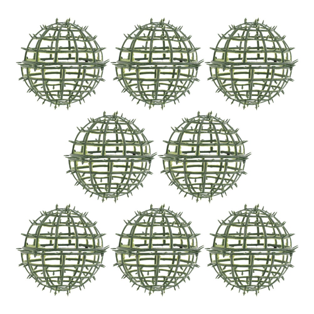 8Pcs Reusable Plastic DIY Decorative Grass Ball Rack Green Plant Support Frame