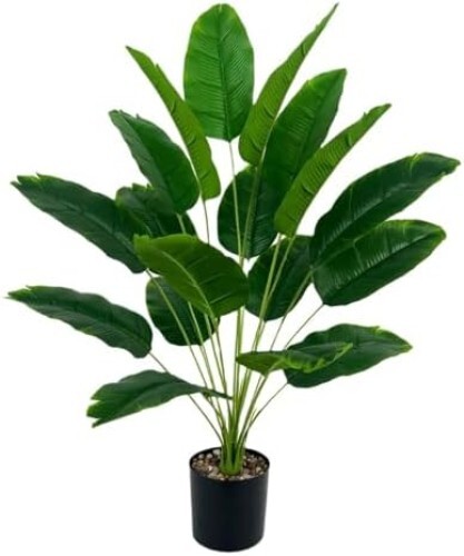 3 FT Artificial Birds Of Paradise Tree Green Faux Lifelike Fake Plant Home Decor