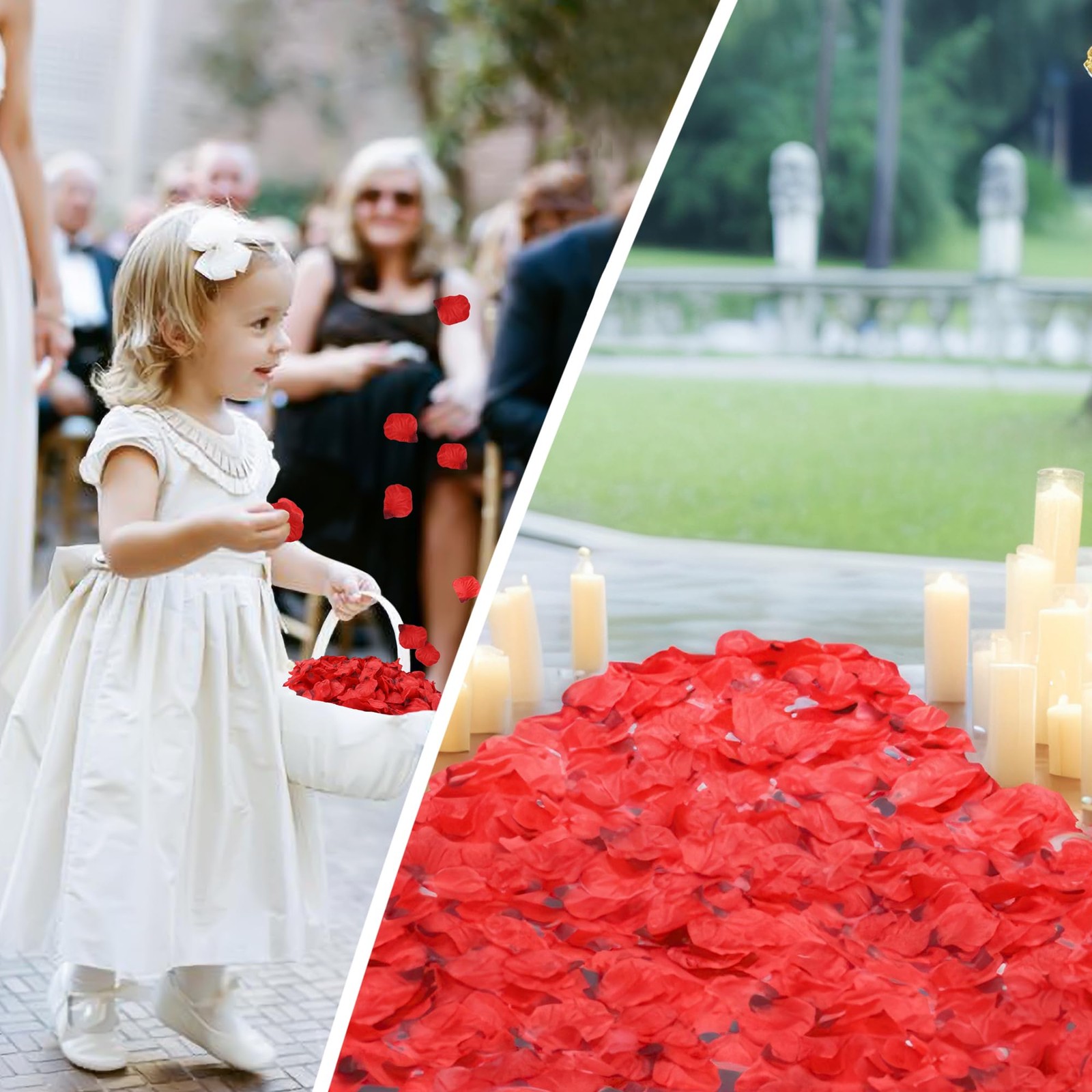 3000 PCS Dark Red Artificial Silk Rose Petals for Romantic Night, Wedding, Party
