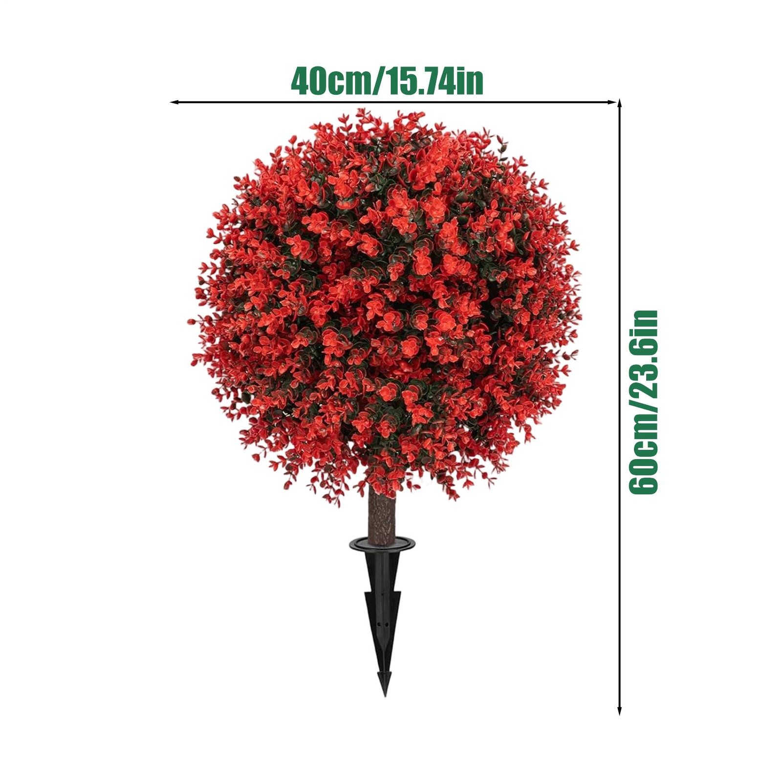 Fake Shrubs 23 Inch UV Resistant Boxwood Artificial Outdoor Trees Faux