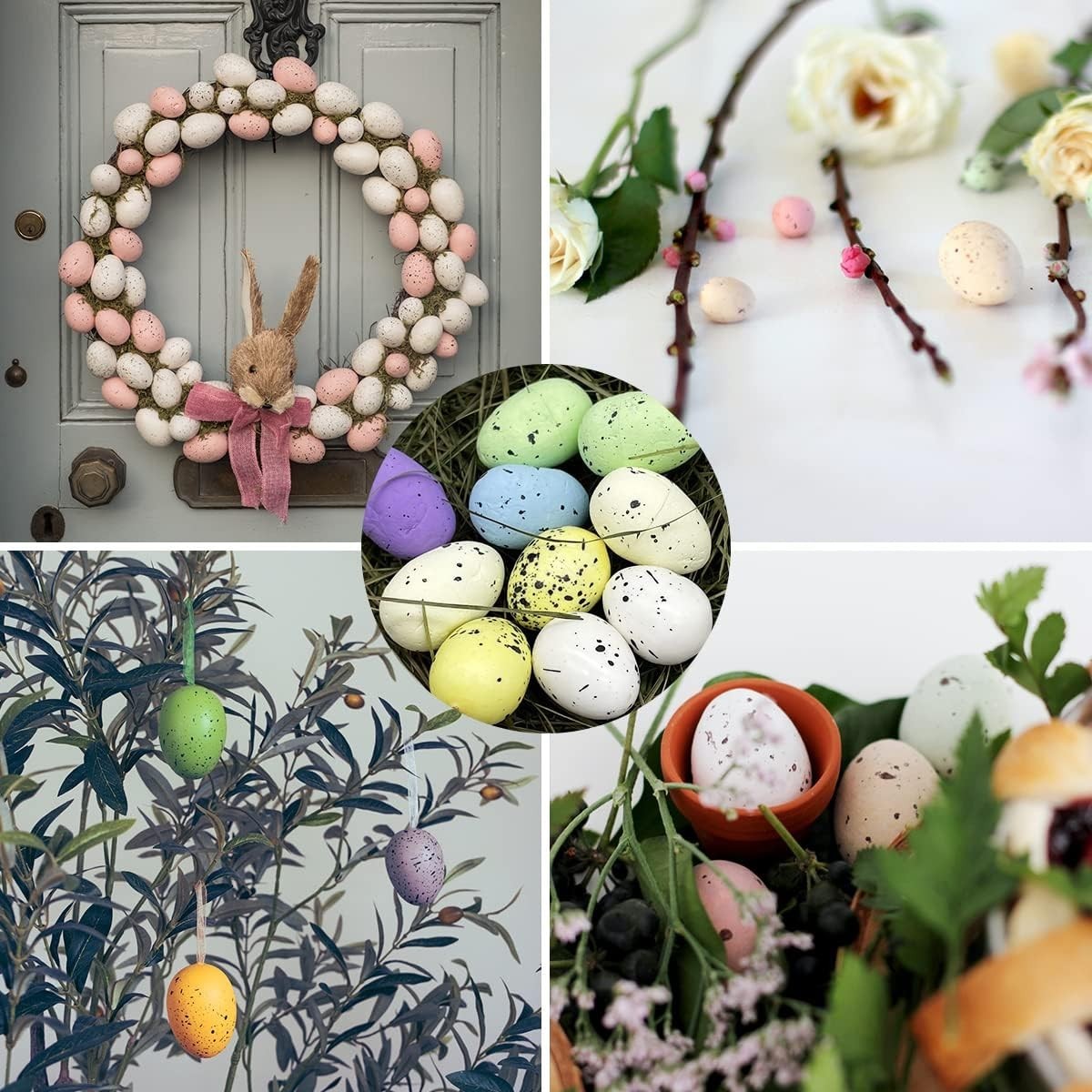 10 Handmade Speckled Foam Eggs – Decorative Props for Parties & Photography
