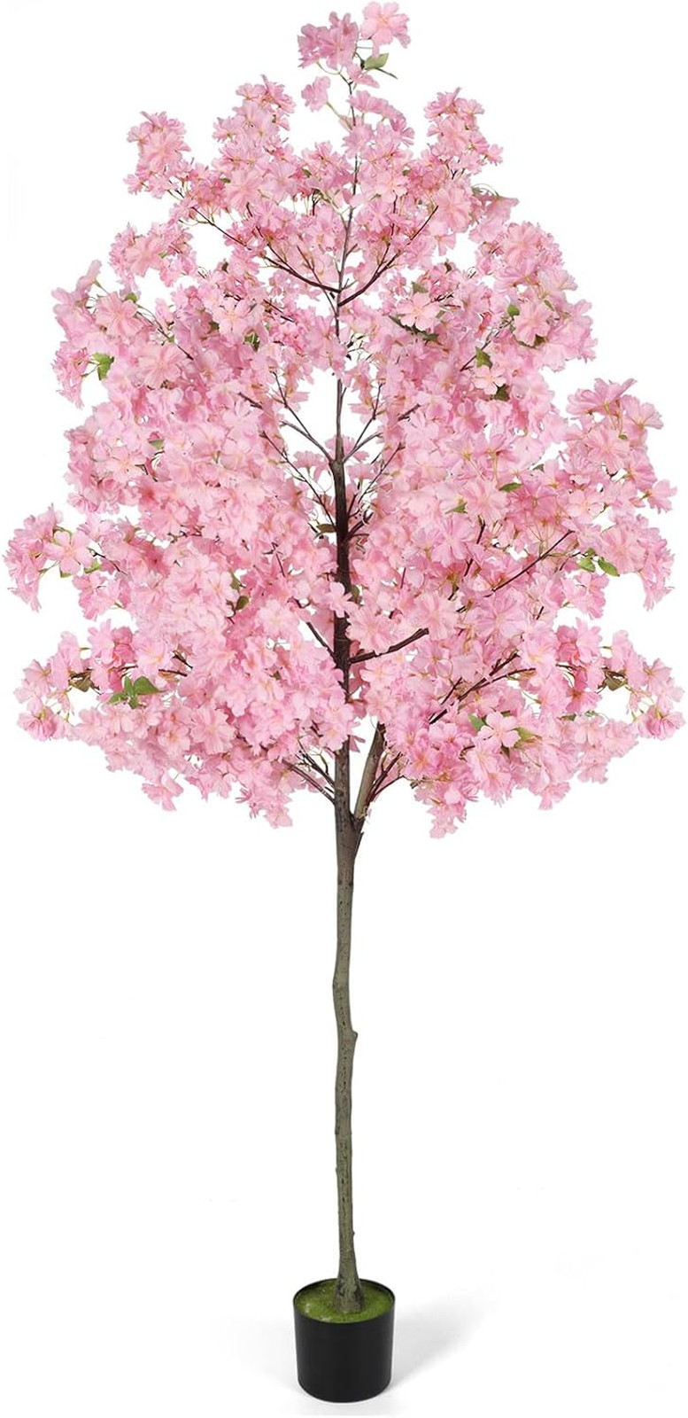 6Ft Tall Cherry Blossom Artificial Tree, Fake Tree Faux Silk Plant with Plast…