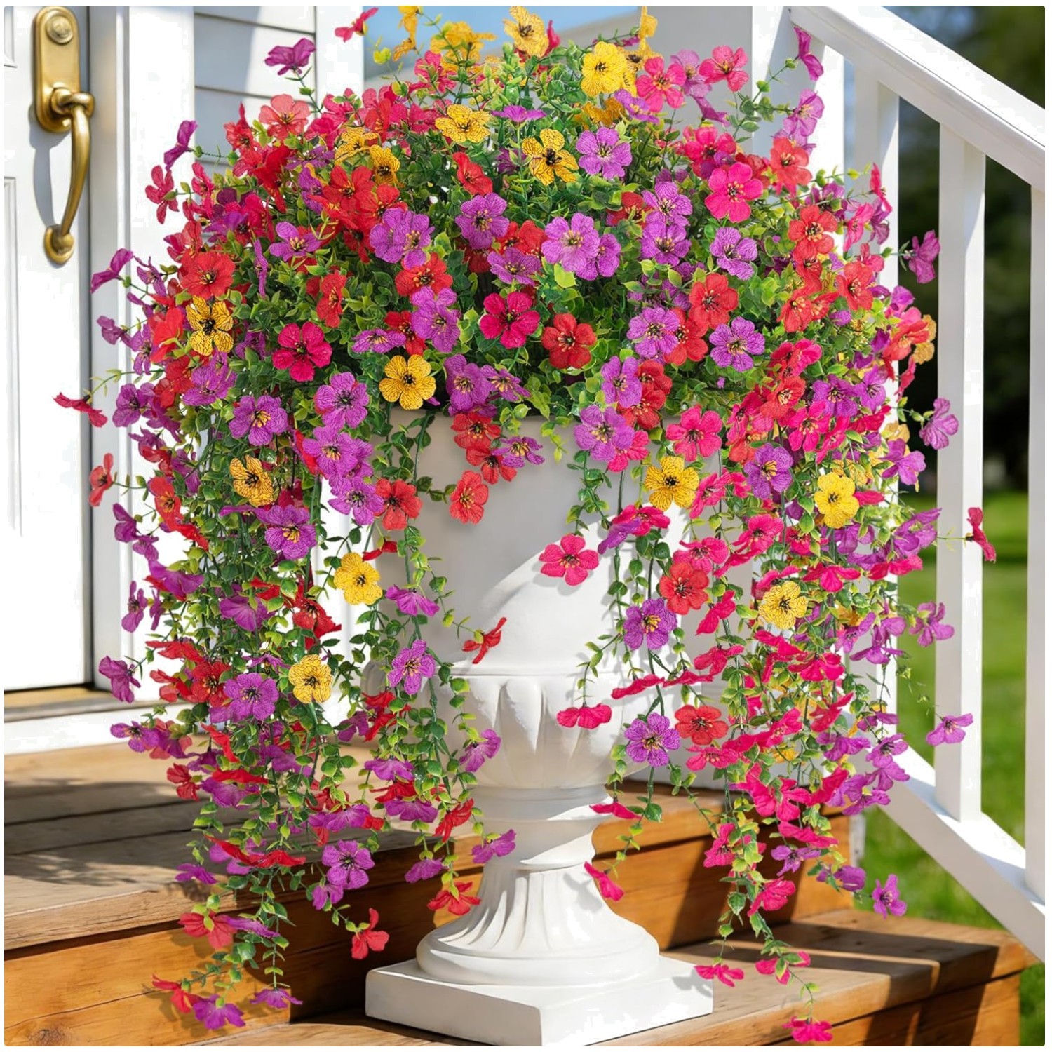 Realistic Fake Daisy Plants – 8 PCS Assorted Colors