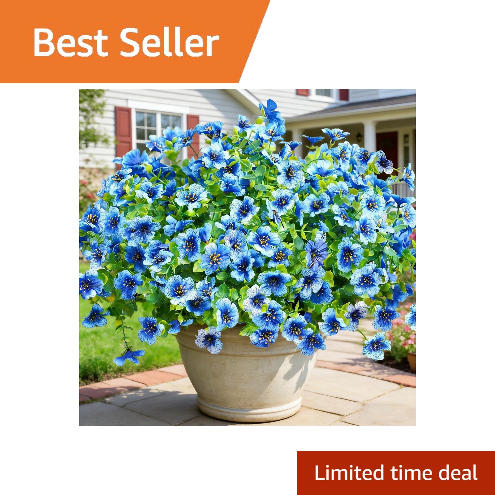MENRU Artificial Flowers Blue