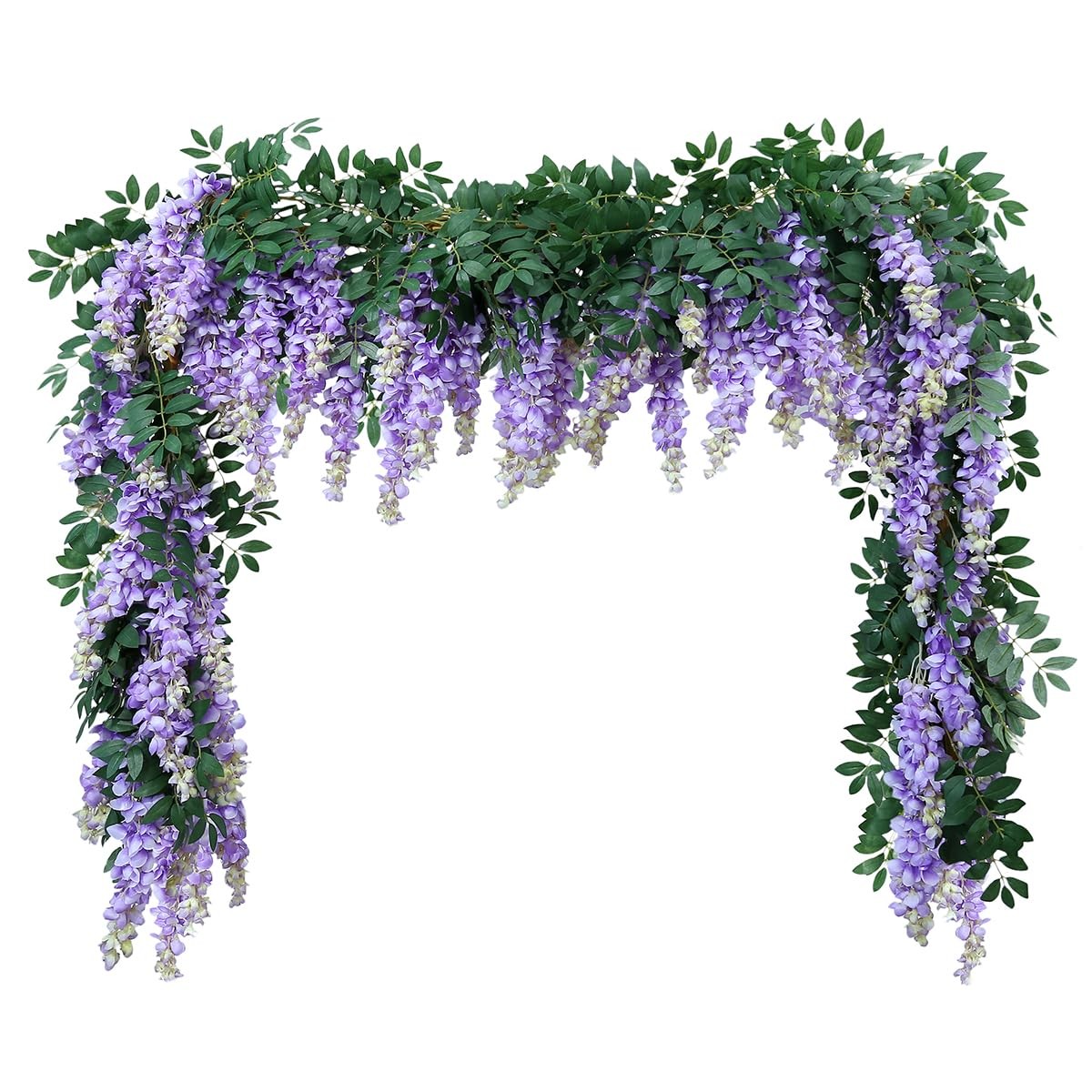 AROIUO 71″ Purple Wisteria Garland 1pc