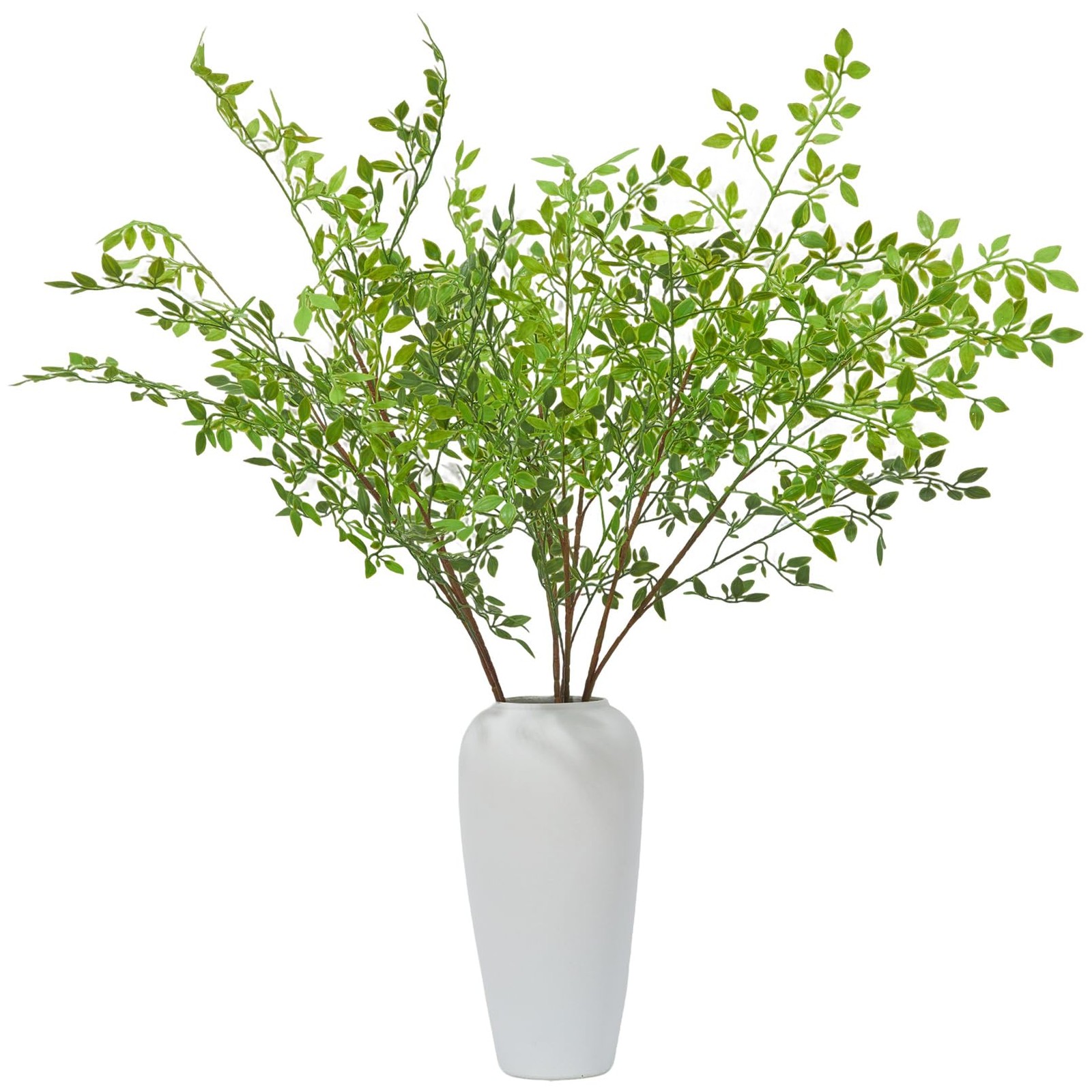 Artificial Nandina Branches Greenery Stems for Vase 43.3 Inch Faux Green Nand…