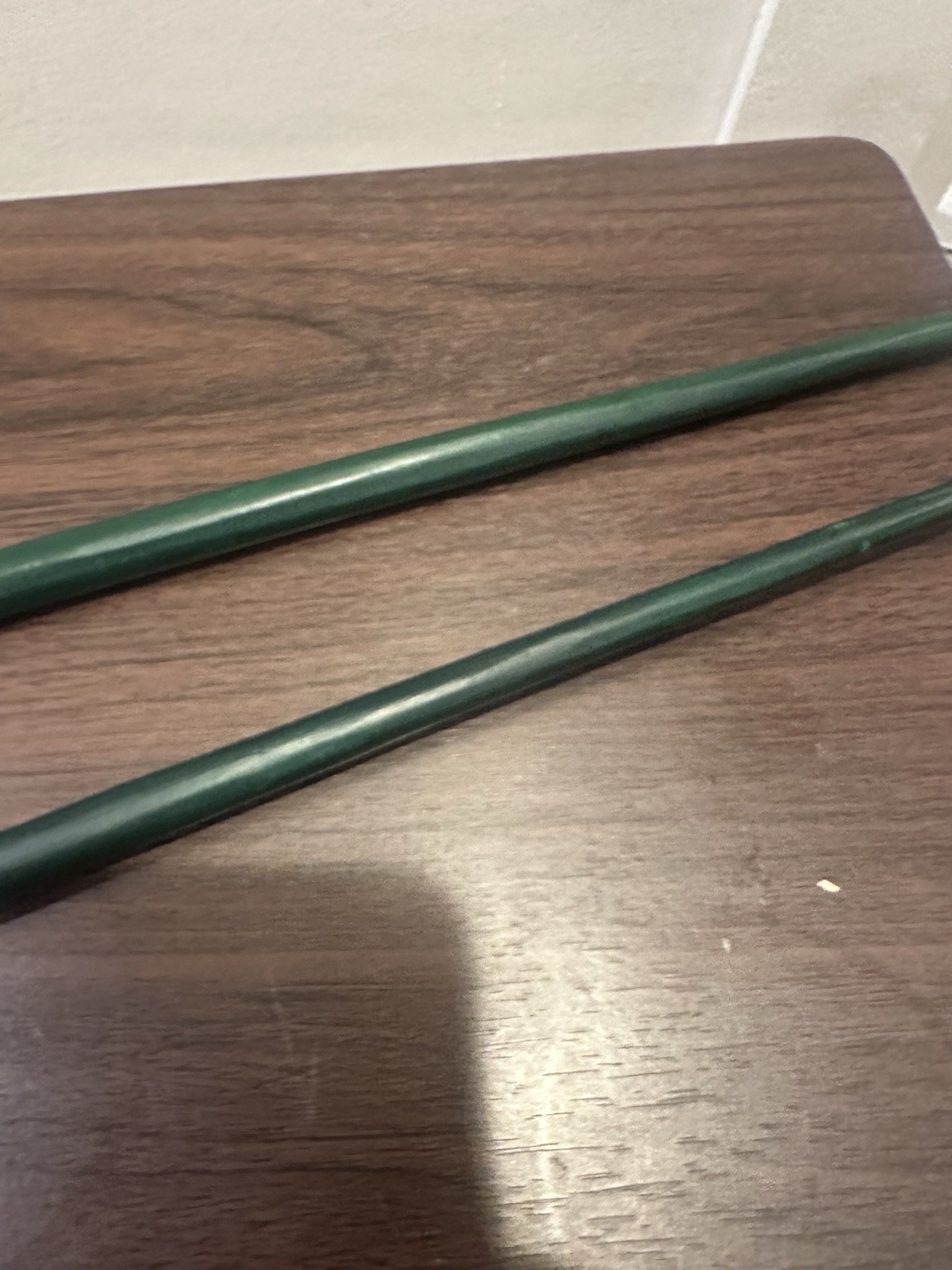 Pair Of Red And Blue Wood Long Stem Calla Lillies 18”