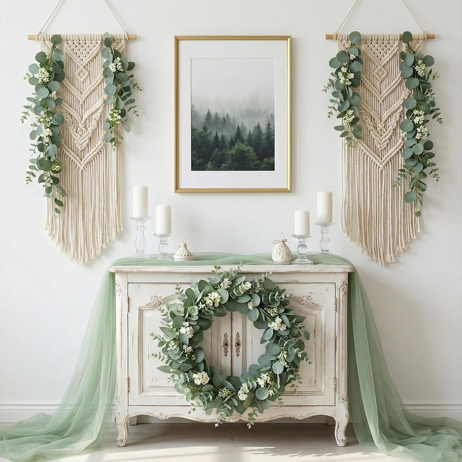 130 Pcs Artificial Mixed Eucalyptus Stems Bulk, 5 Kinds of Faux Greenery Eucalyp