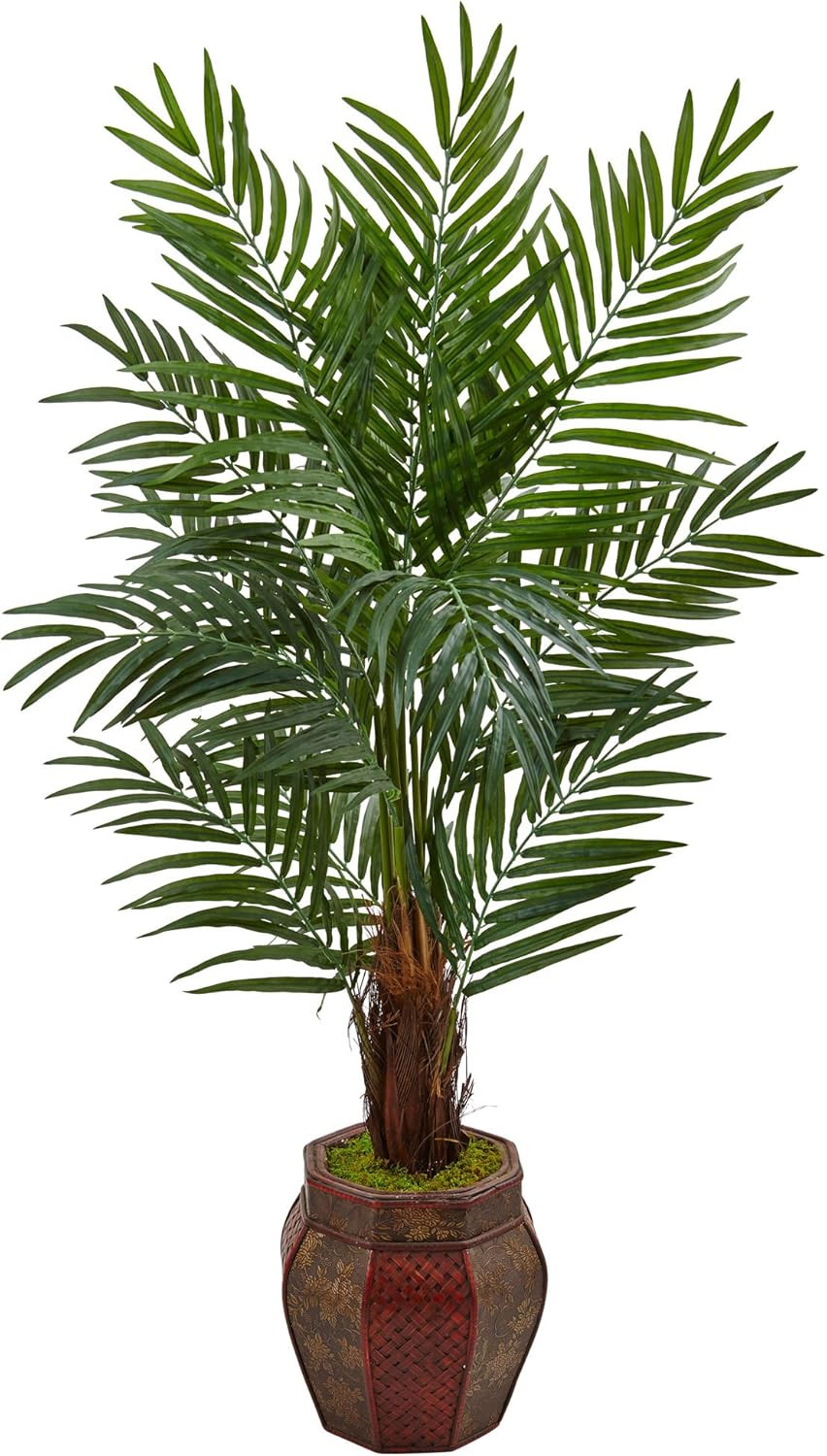 5Ft Areca Palm Artificial Tree in Stylish Weave Planter – Perfect Home Decor