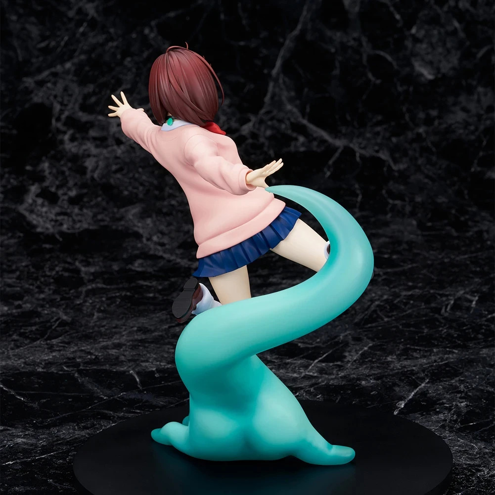 Anime Style Dandadan Momo Ayase Figure Green Energy Base Model Collectible
