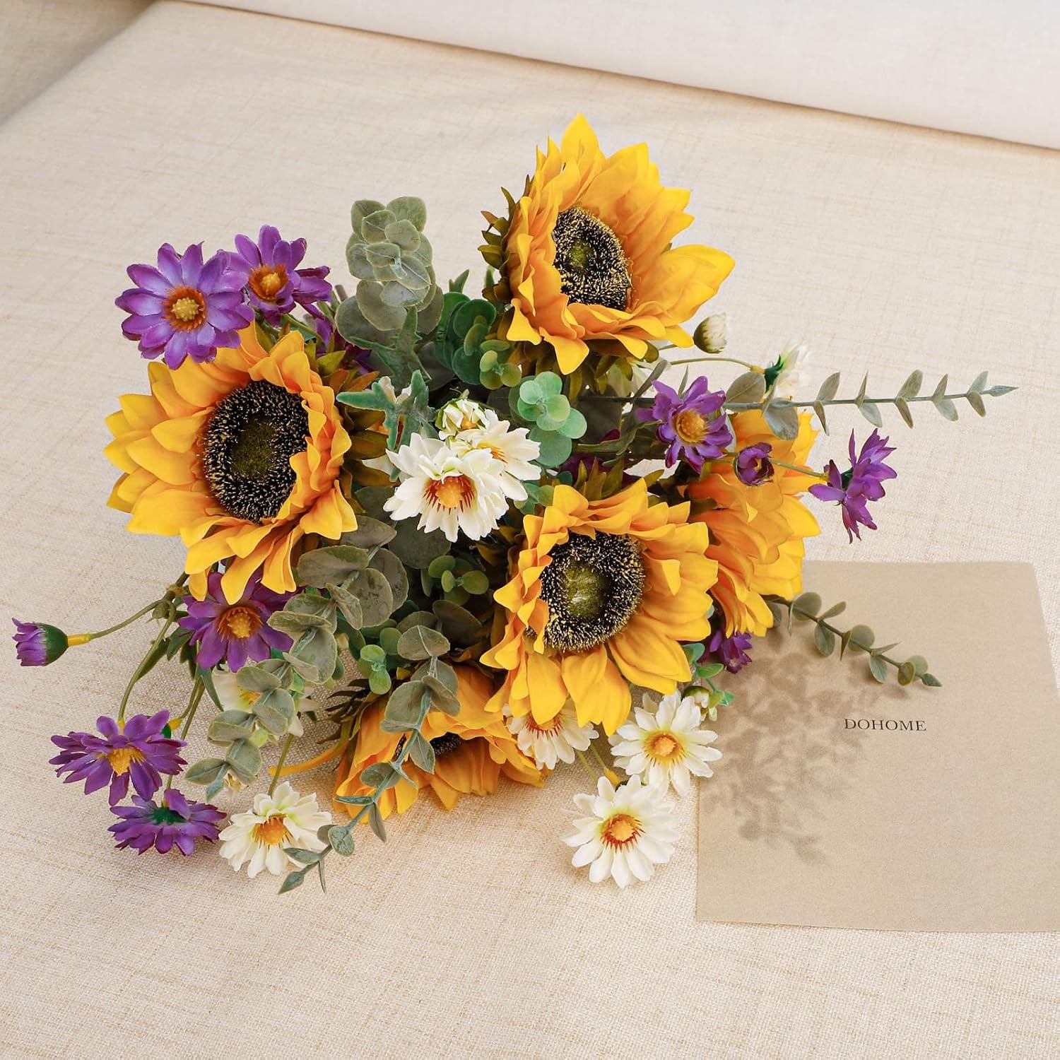 Artificial Sunflowers Fake Cemetery Flowers Grave Bouquet W/ Sunflowers Bridal