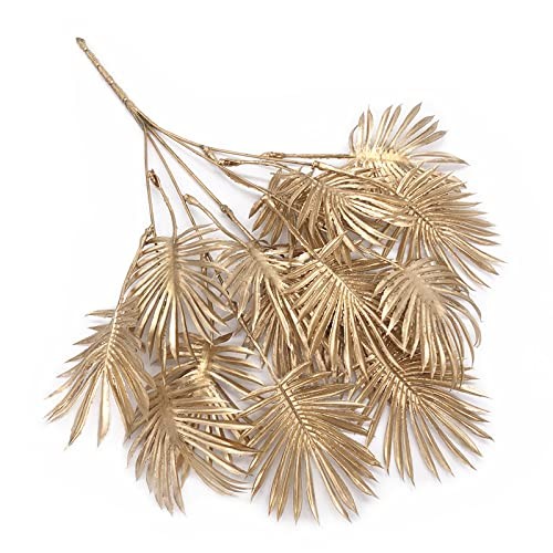 Artificial Golden Plants Decor Fake Plant Bush Grass Fern Bushes Faux Shrubs …