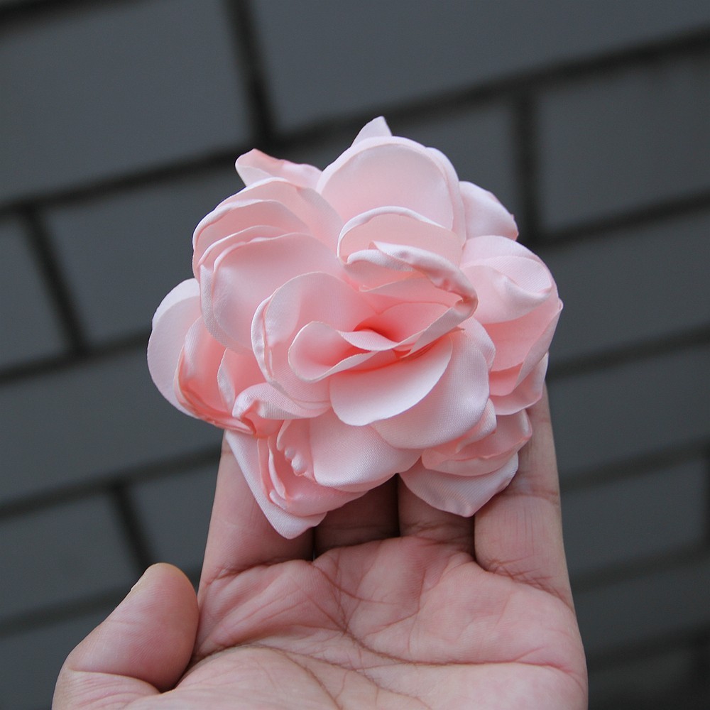 9cm French Fashion Cloth Art Flower For Women Handmade Fabric Corsage Lapel