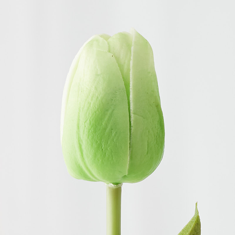 Package of 6 Realistic Spring Green Tulip 14-1/2″ Stems