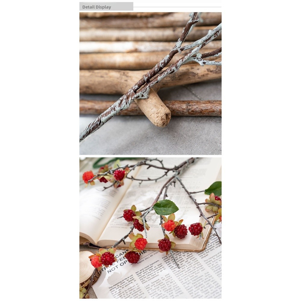 FOR RASPBERRY Branches Plastic Artificial Flowers Fake Plants for Wedding Decor