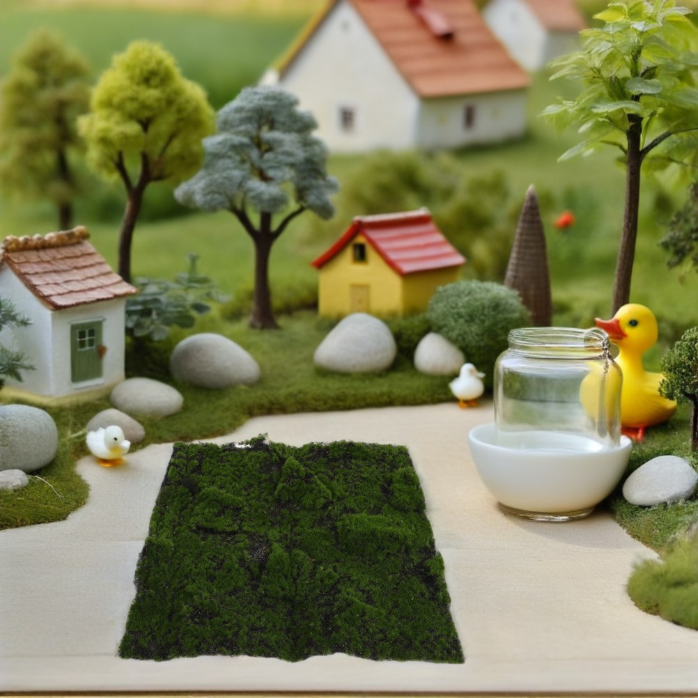 Green Artificial Moss for Crafts Indoor Faux Moss Mat for Planter Decoration