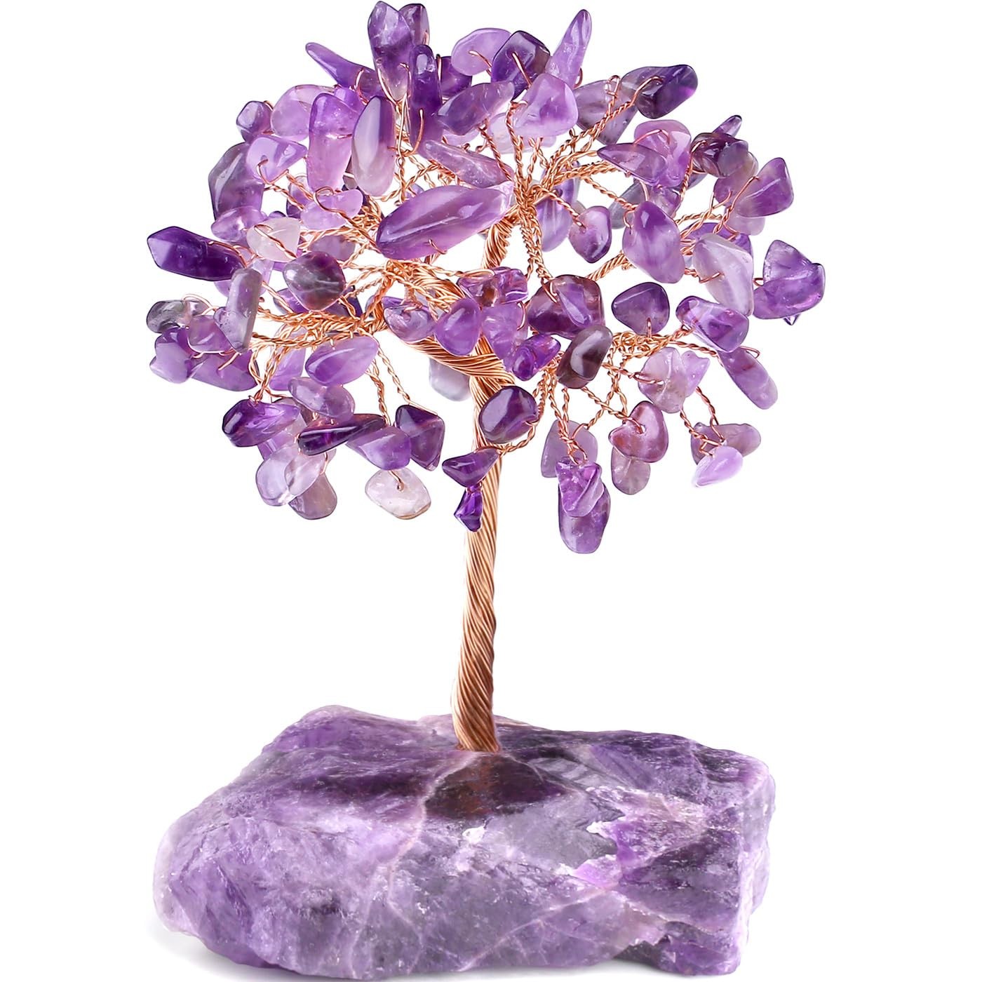 QINJIEJIE Amethyst Crystal Tree Crystals 5 inches, A-purple –