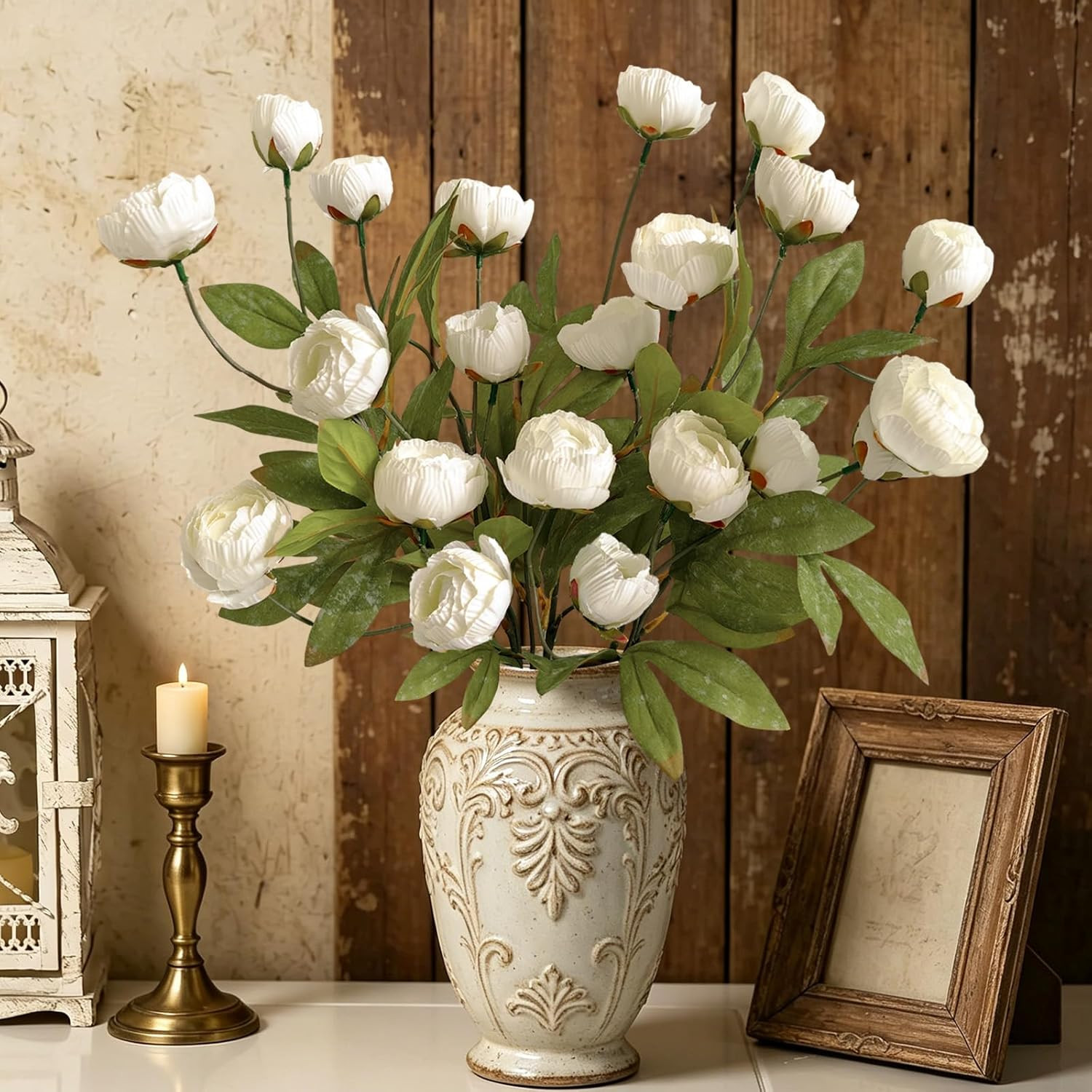 6Pcs Viral Peony Artificial Flowers for Vase，27in Real Touch Fake Flowers Branch