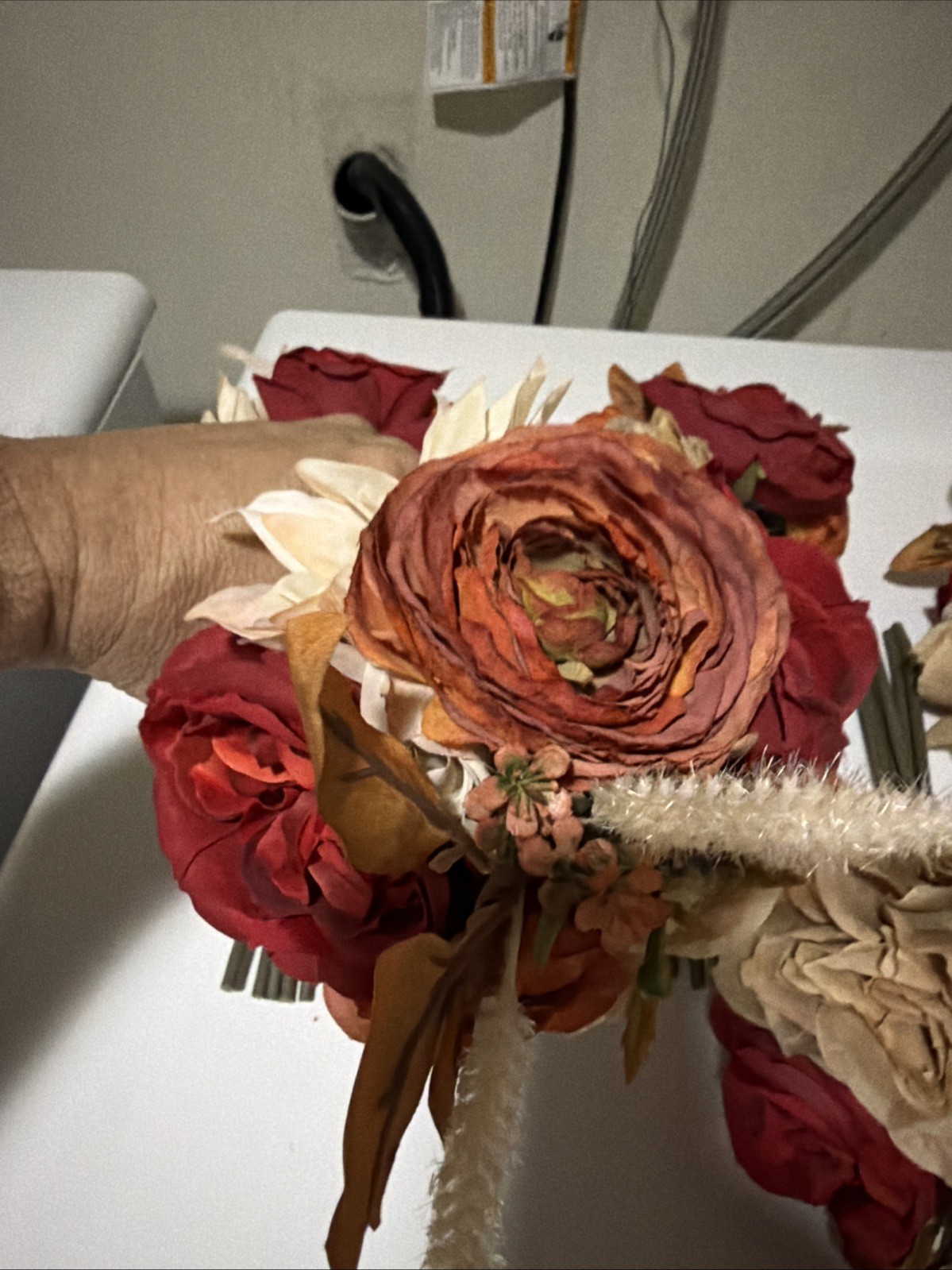 ASHLAND FALL 6 Bouquet SETS RONUNCULUS & ROSE Home Party Decor