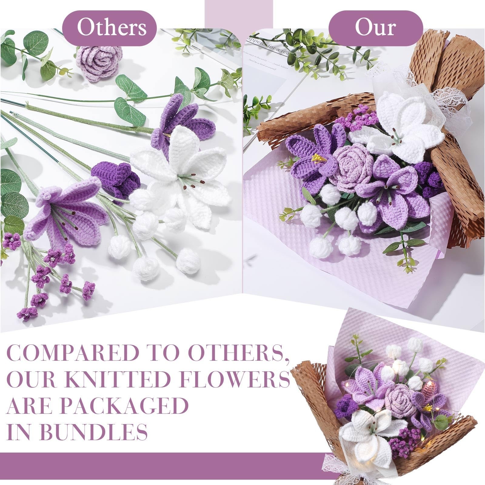 Handmade Crochet Flower Bouquet – Knitted Gift for Graduation, Birthday, Wedding