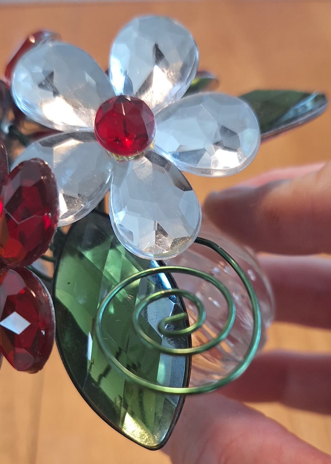 Ganz Crystal Expressions Jeweled Flower Pot Acrylic Figurine 2.5″H X 3.5″W