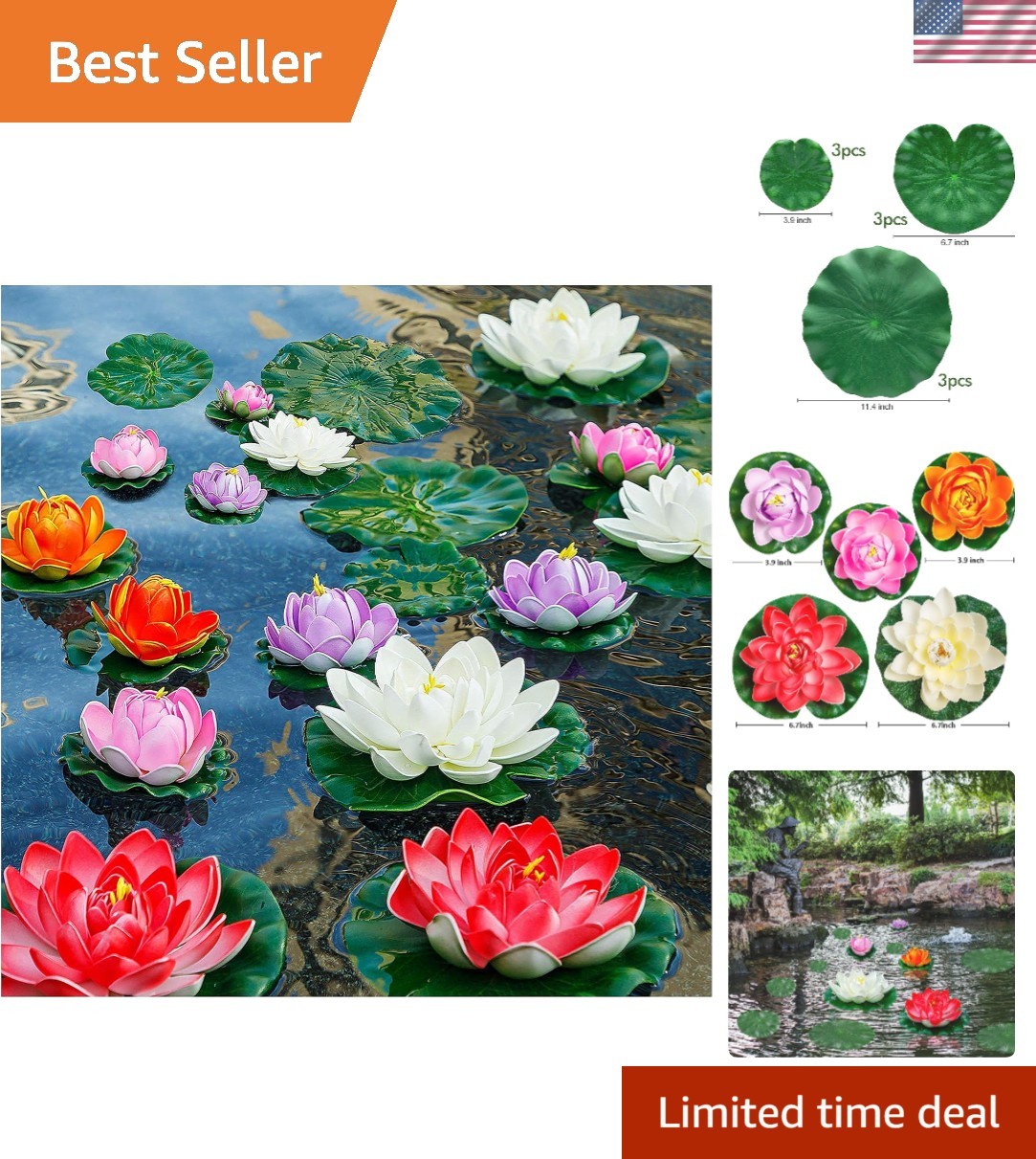 Decorative Floating Lotus Flowers – Perfect for Wedding Venues & Pools, 14PCS