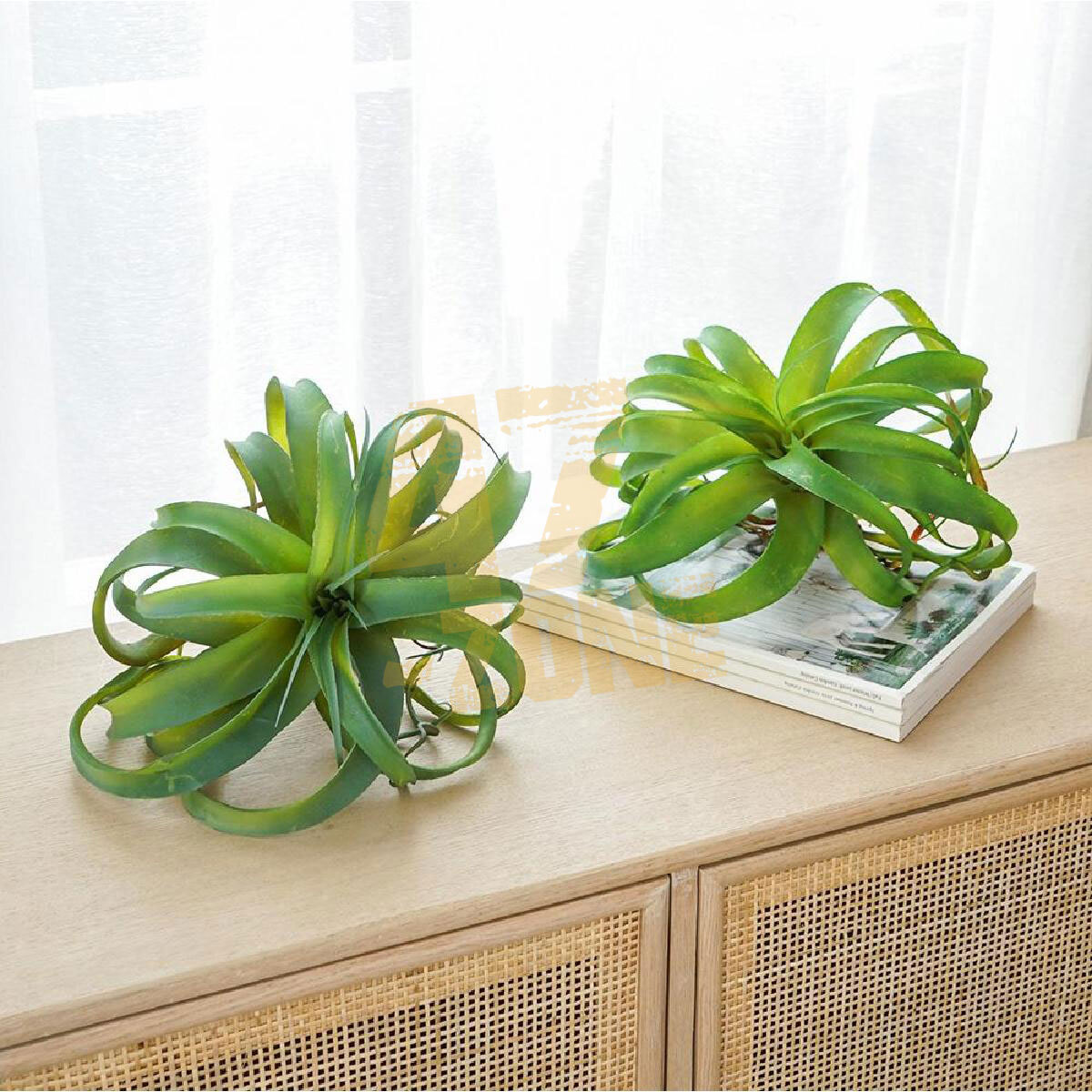 Faux Filler Green Spider Plant Stem Light Green Botanical Indoor Outdoor Garden