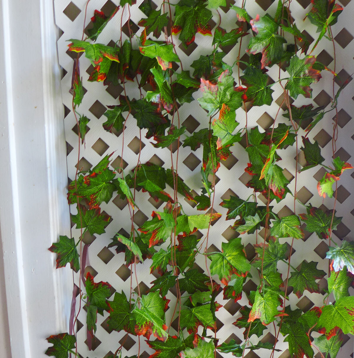 4 Pcs Artificial Plants Hanging The Autumn Maple Leaf Vines (98″ each)