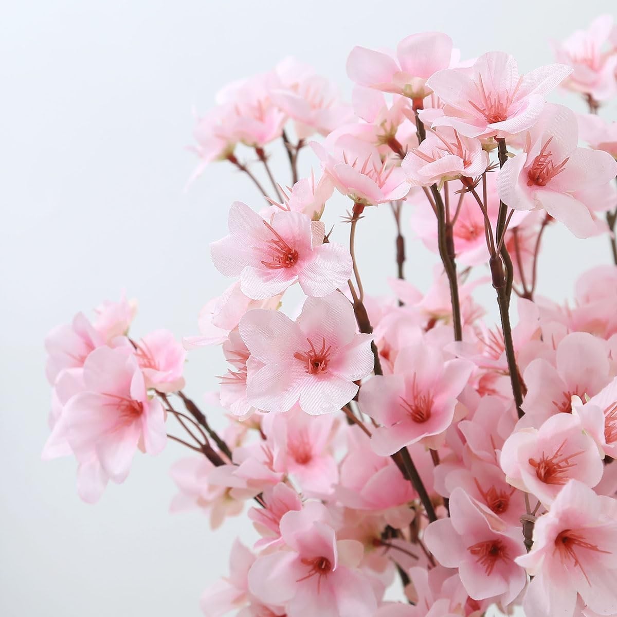 4 Pcs Artificial Cherry Blossom Flower Branches, Bulk Silk Faux Flowers Real Tou