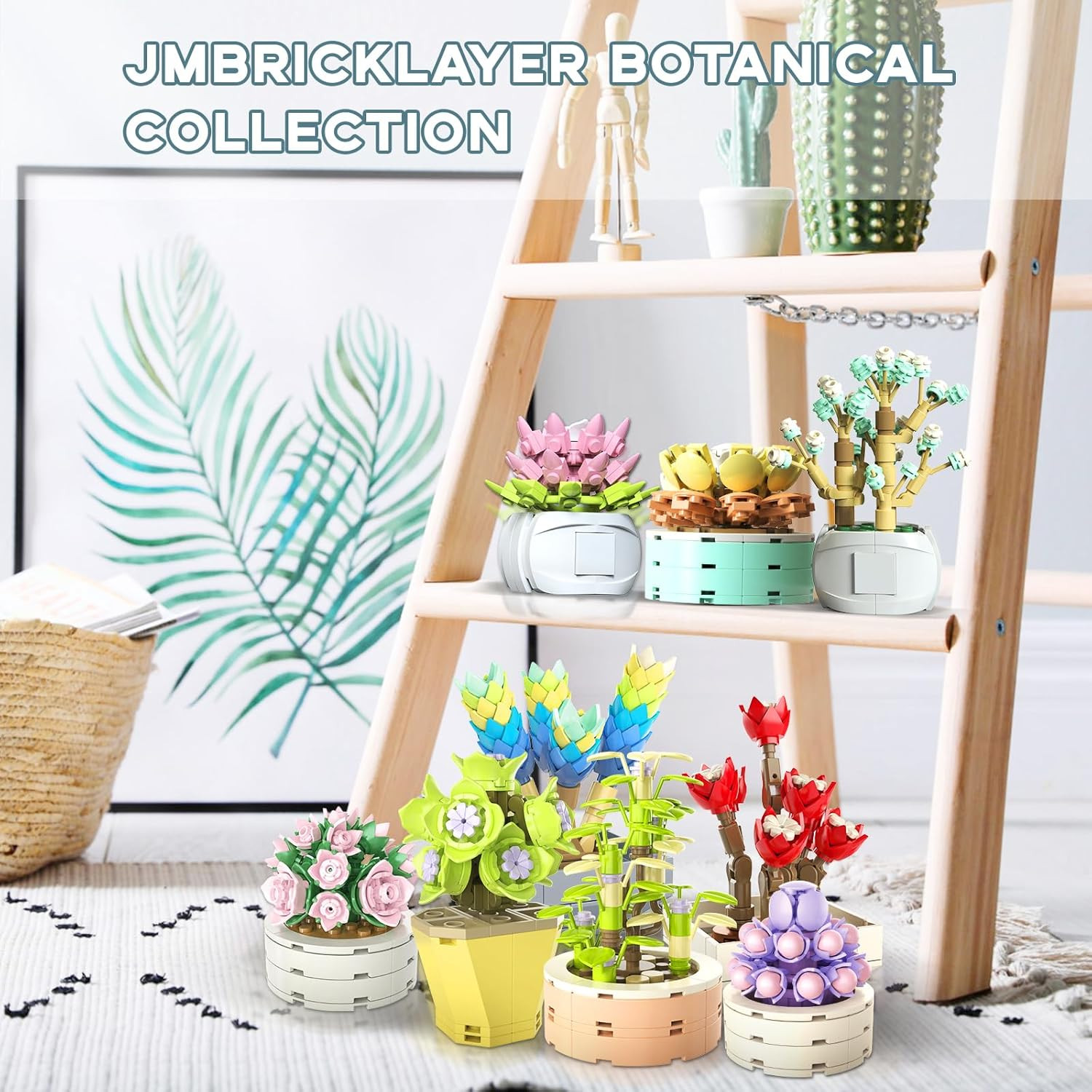 Jmbricklayer Flowers Succulents Botanical Valentines Building Sets, Plants Offic