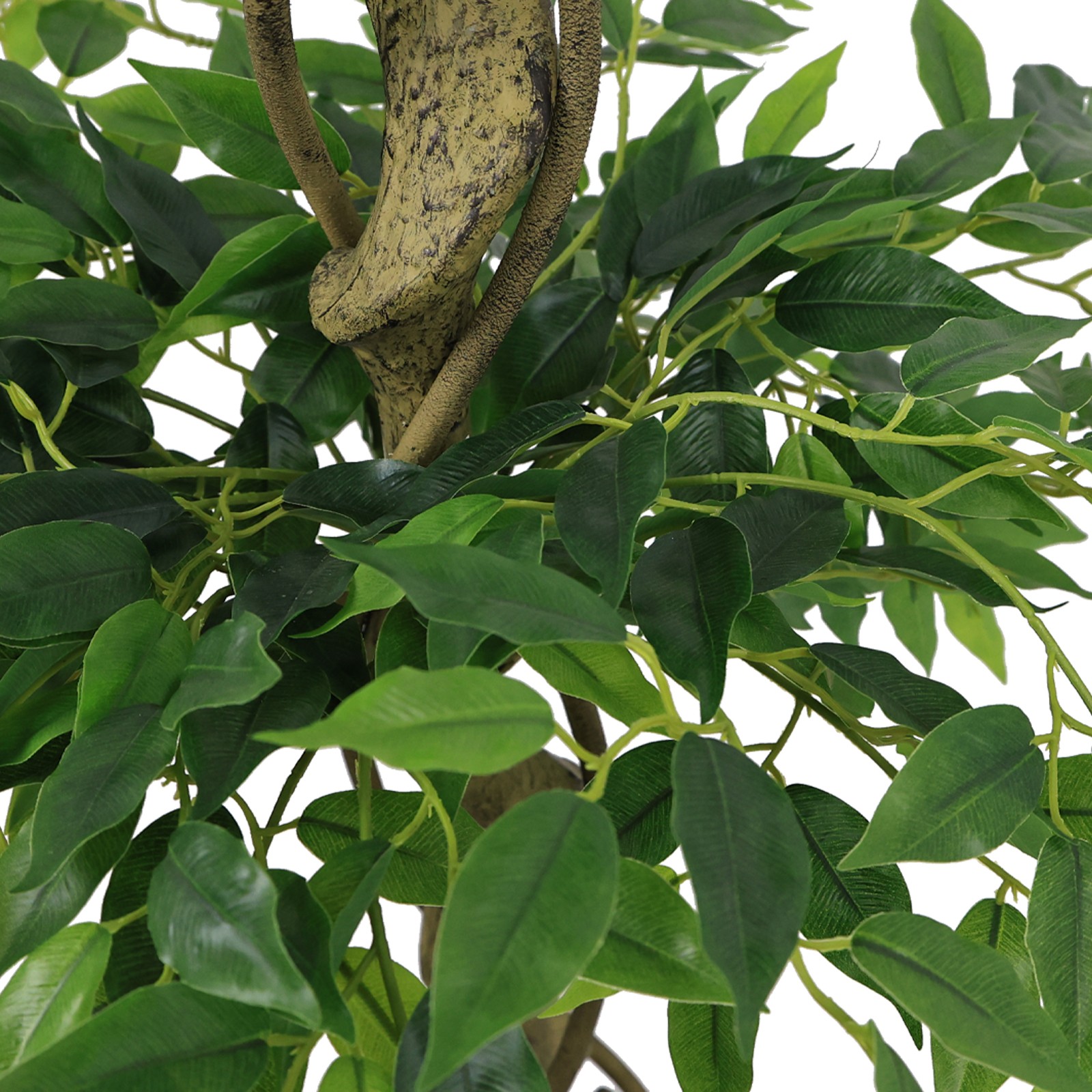 Artificial Ficus Tree 5.2ft Lifelike Fake Banyan with Pot for Home Decor
