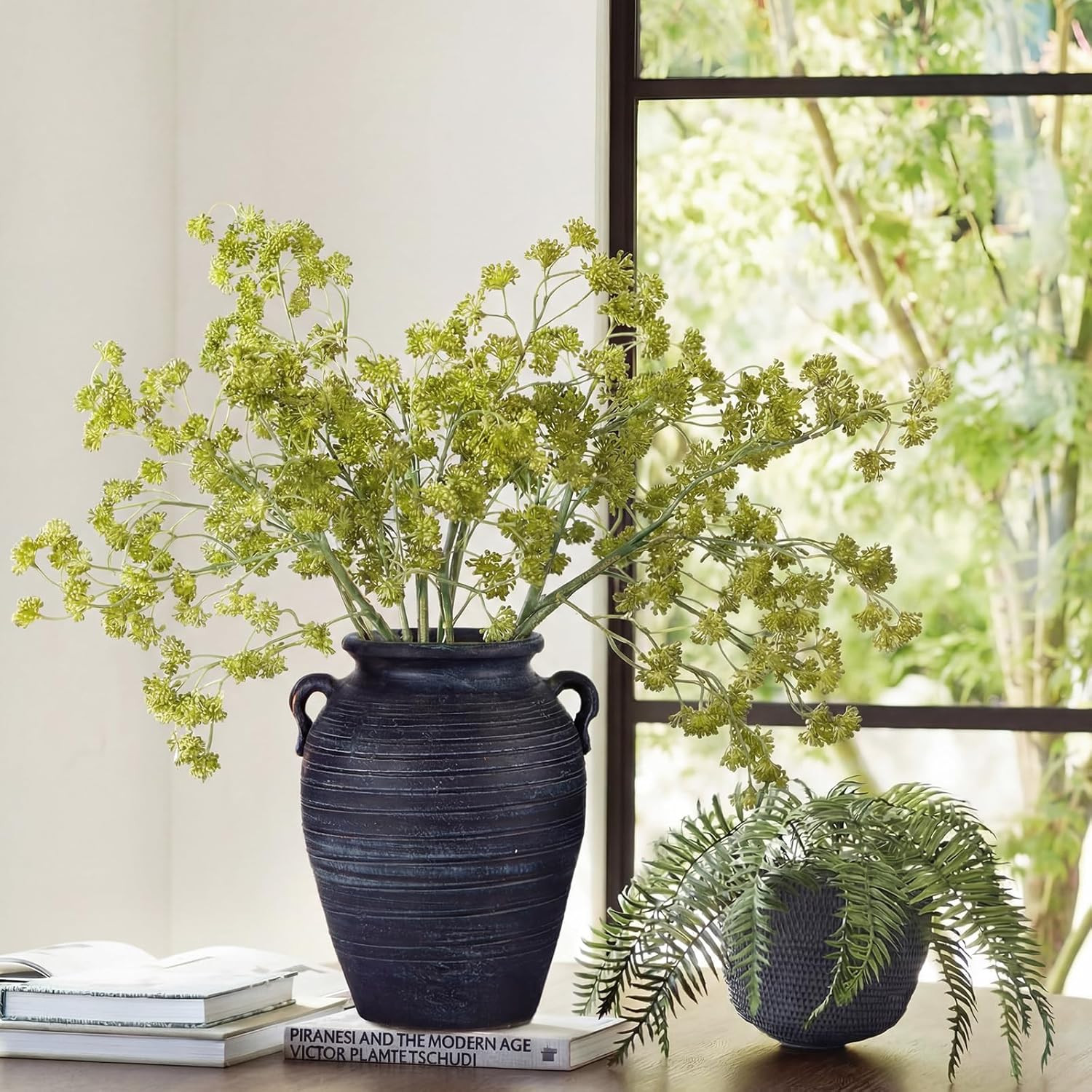 3 Pcs Green Faux Berry Stems for Vase, 32 Inch Artificial Greenery Stems Branche