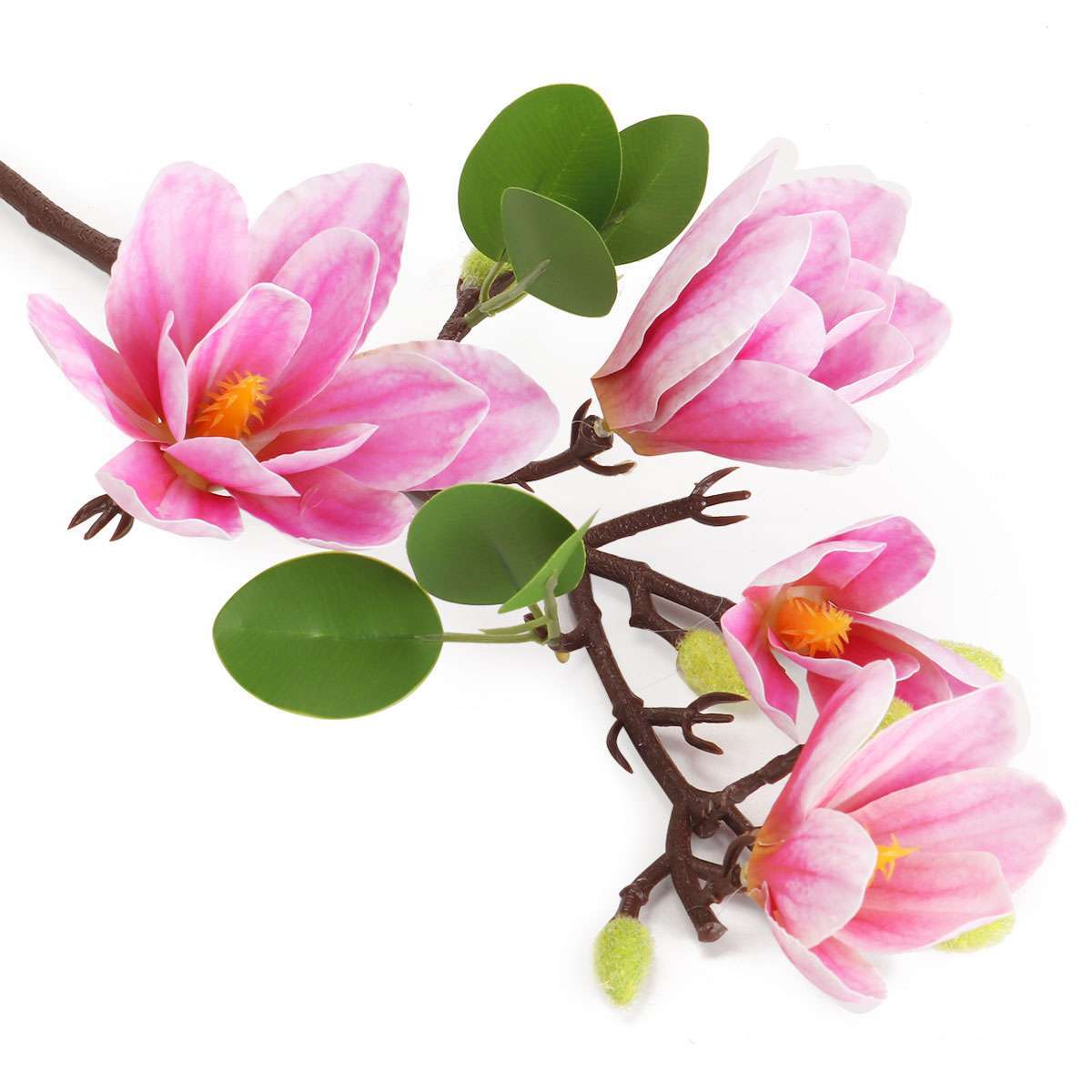 1/2X Faux Flower Magnolia Bouquet Artificial Flower Branch w/Stem Home Party lot