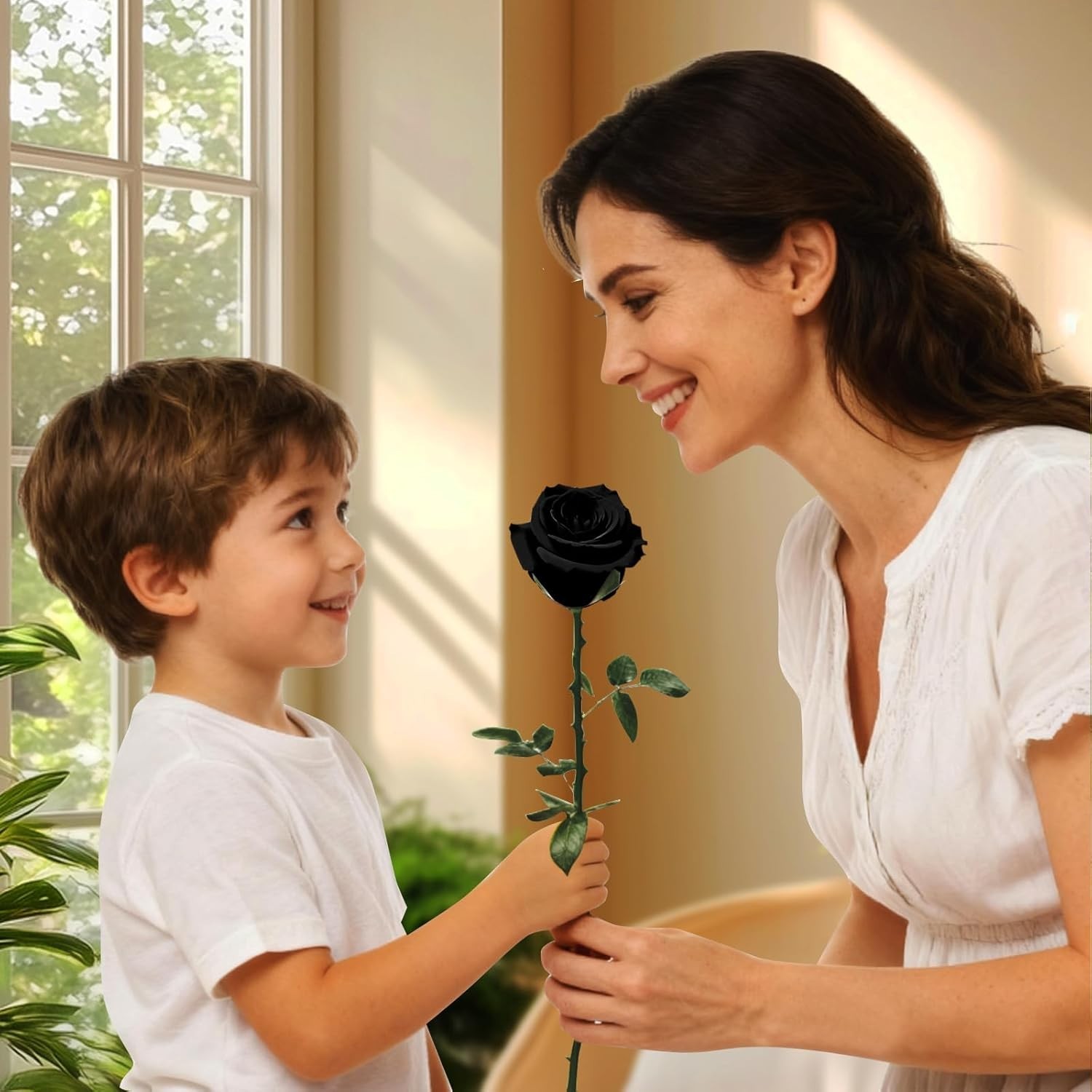 Single Black Preserved Rose in Gift Box – Perfect Anniversary & Valentine’s Gift