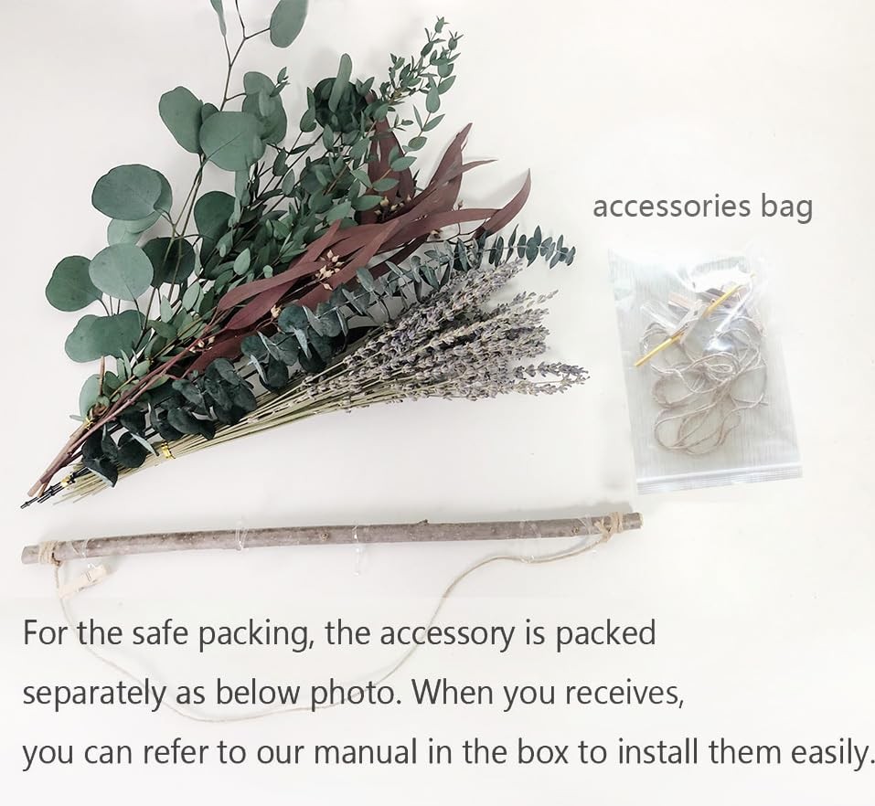 Natural Dried Flower Rack, Dried Flower Wall Hanging for Boho Farmhouse Wall …