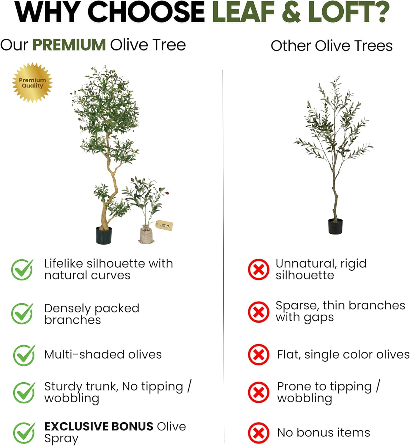 Fake Olive Tree 7.0 Feet – Artificial Plants Indoor, Faux Olive Tree, Fake Tree