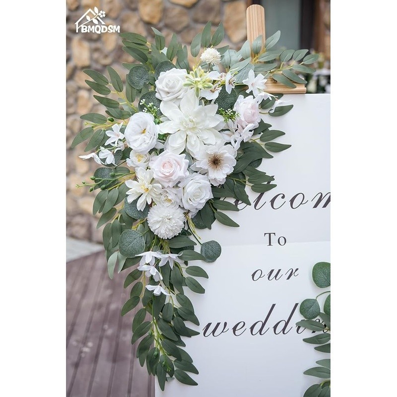 Artificial Wedding Arch Flowers Kit Lifelike Silk Foam Decoration Easy Use