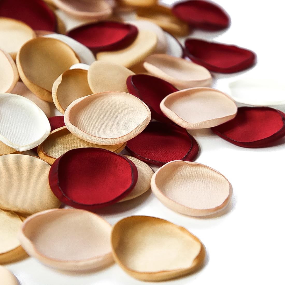 300pcs Rose Petals Red Gold Faux Silk Flower Petals for Wedding Flower Girl B…