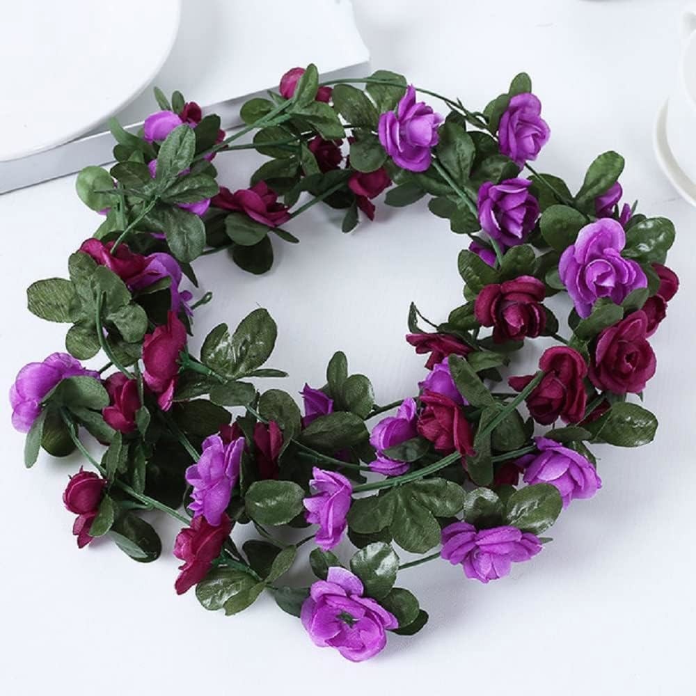 9 Pack 73.8FT Flowers Garland Decorations Plastic Artificial Flowers for Wedding