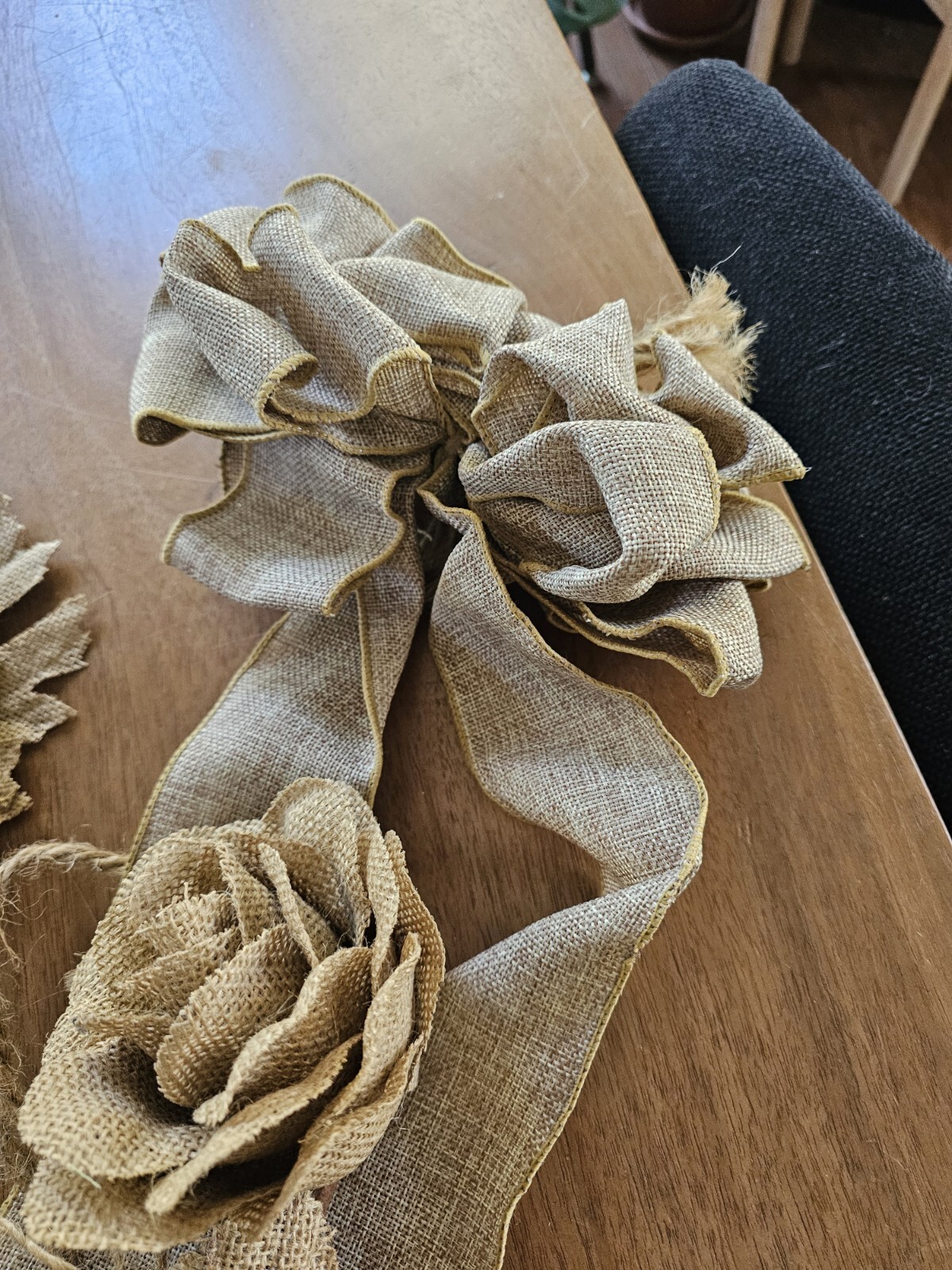 Burlap Hydrangea Roses Leaves Faux Eucalyptus Bushes Stems DIY Bundle Lot