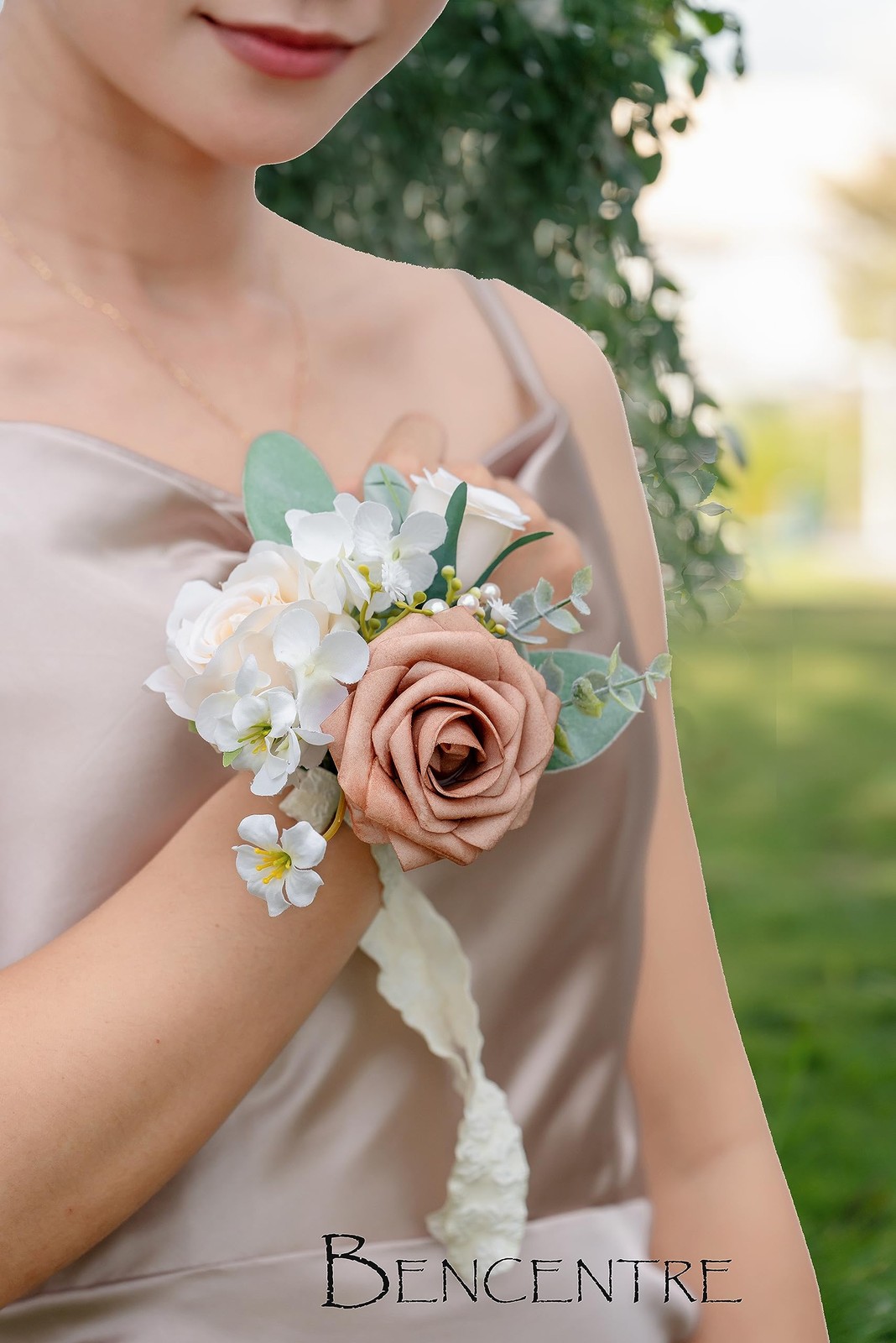 6 Set Dusty Rose Corsages Wedding Prom Party Hand Flower Decor Bridesmaid