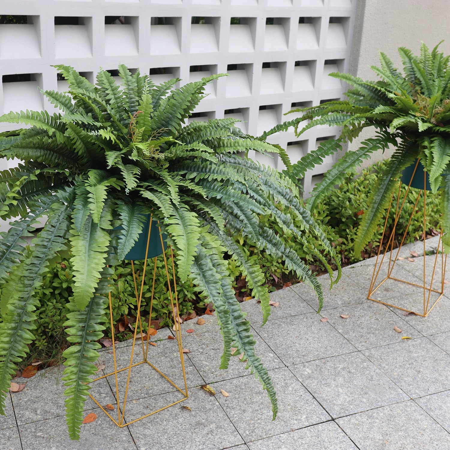 Artificial Fern for Outdoor Large 68″ Fake Fern Artificial Plants UV Resistant F