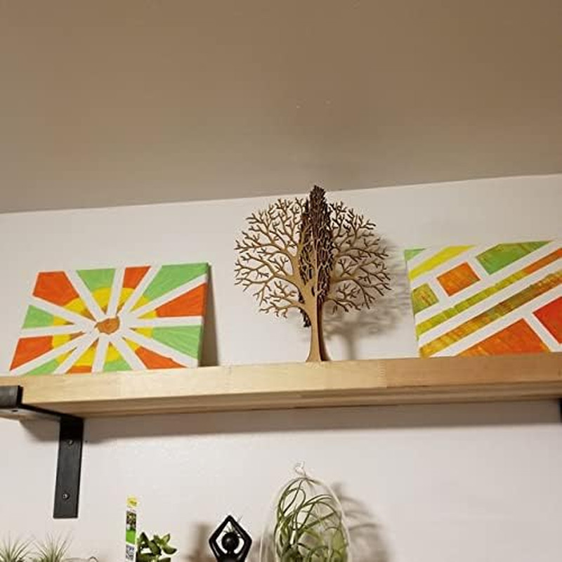 Wood Tree Crafts 3D Tree of Life Sign Ornament Natural Wood Artificial Table Tre