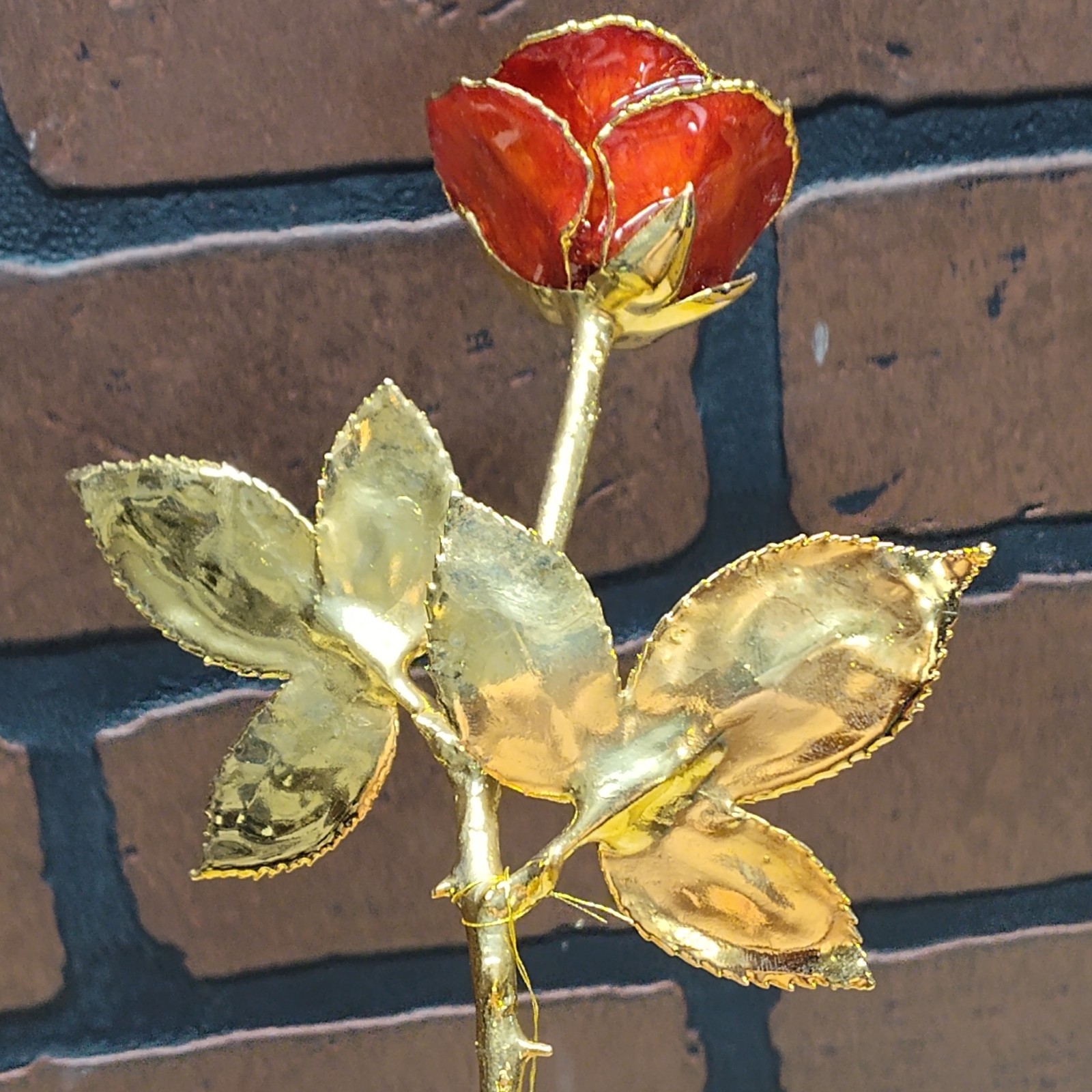 La Belle Collection rose 24k gold plated long lasting flower FLAW see photos