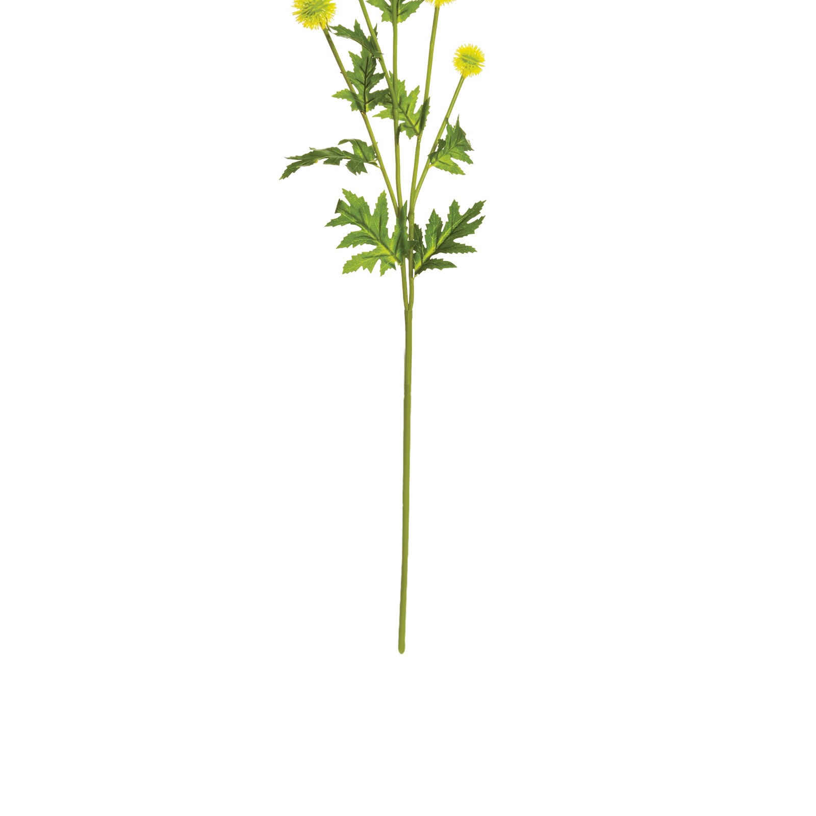 Globe Thistle Artificial Floral Spray – 28.25″ – Yellow