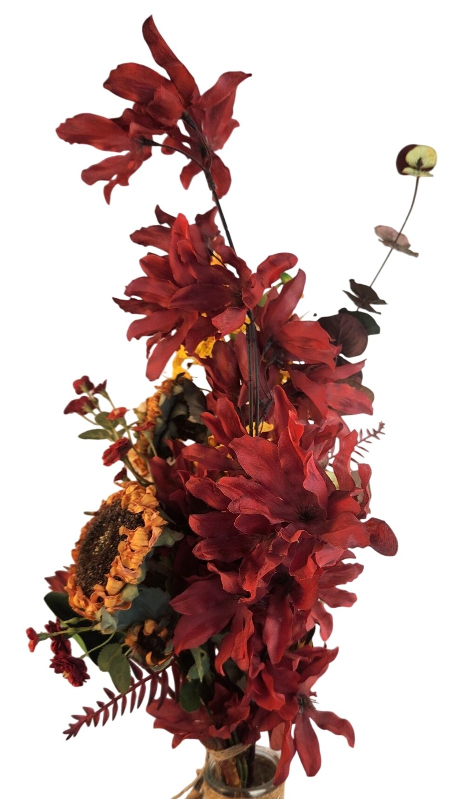 Artificial Mixed Floral Bouquet With Sunflowers Protea Lily & Daisies 20-25 Inch