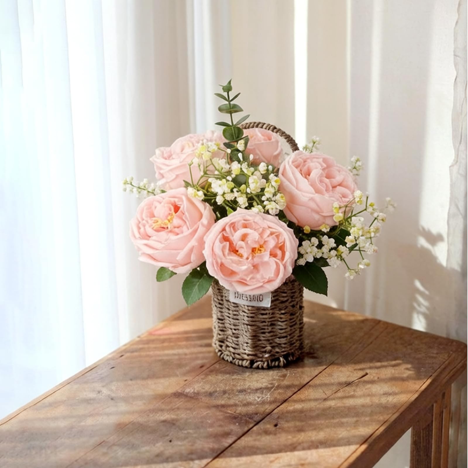 6Pcs Peonies Artificial Flowers, 17” Real Touch Peonies Fake Flower, David A…