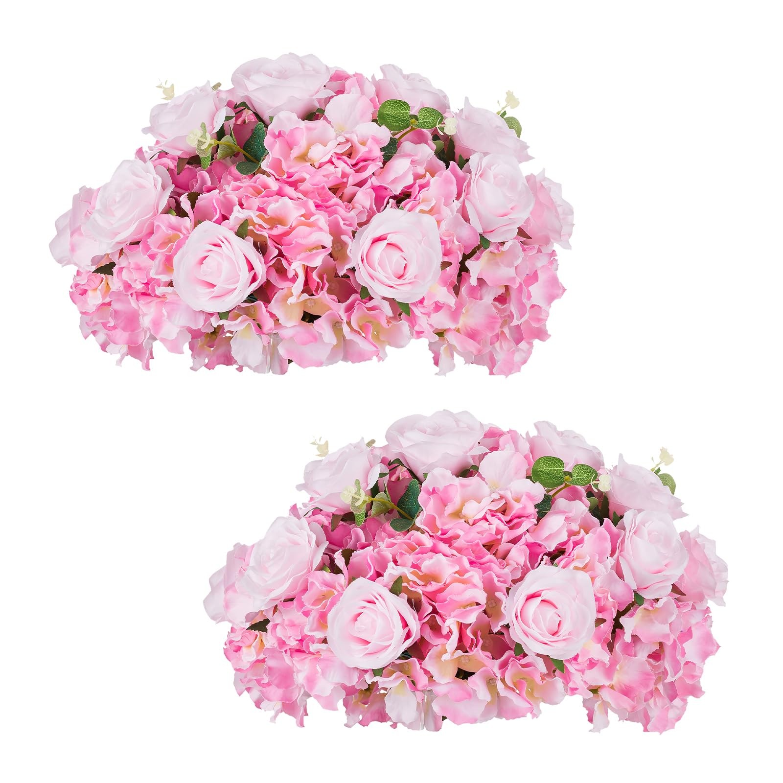 Pink Flowers Balls for Centerpieces: 15.7in Diam, Set of 2